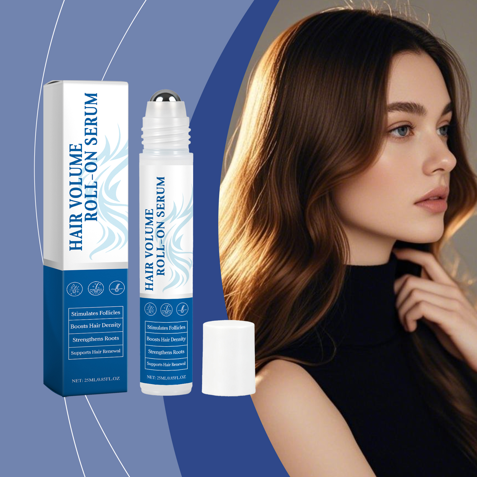 Rosemary Hair Roller Essence Nourish Scalp Plump Strengthen Hair Shiny Moisturize Care Tresses