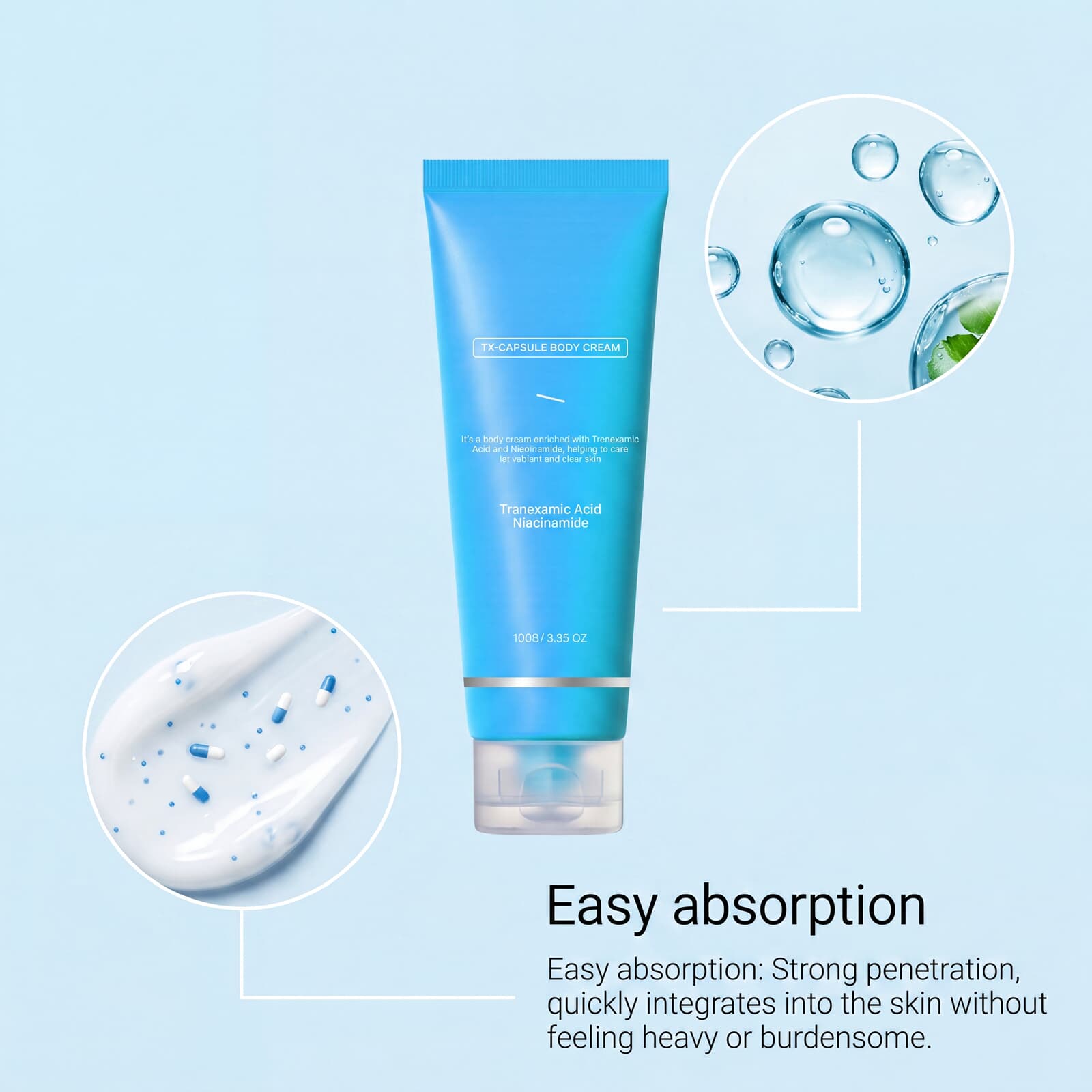 Nicotinamide Brightening Body Lotion Moisturizing Nourishing Soft Hydrating Glossy Light Texture For Skin Care Of Human Body