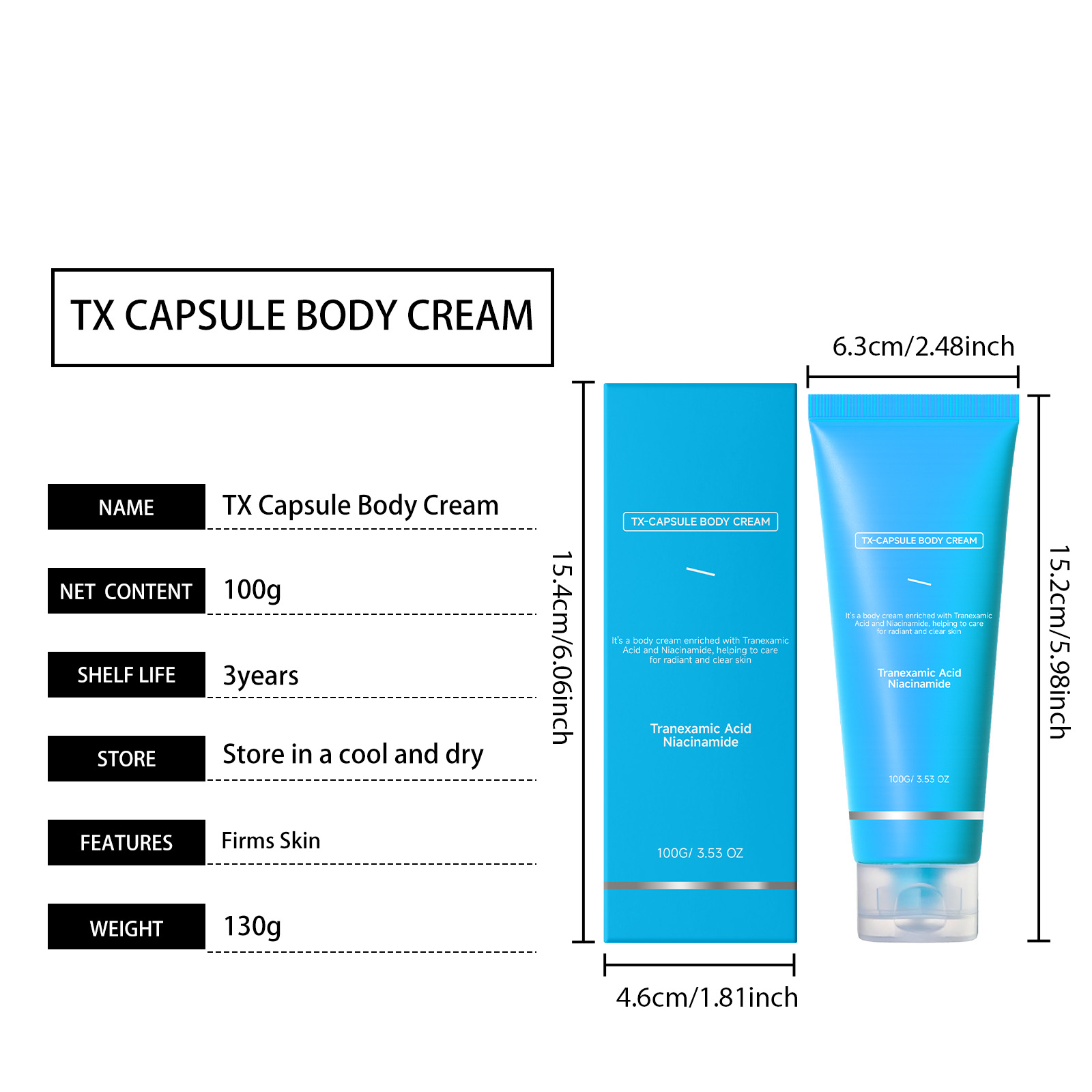 Nicotinamide Brightening Body Lotion Moisturizing Nourishing Soft Hydrating Glossy Light Texture For Skin Care Of Human Body