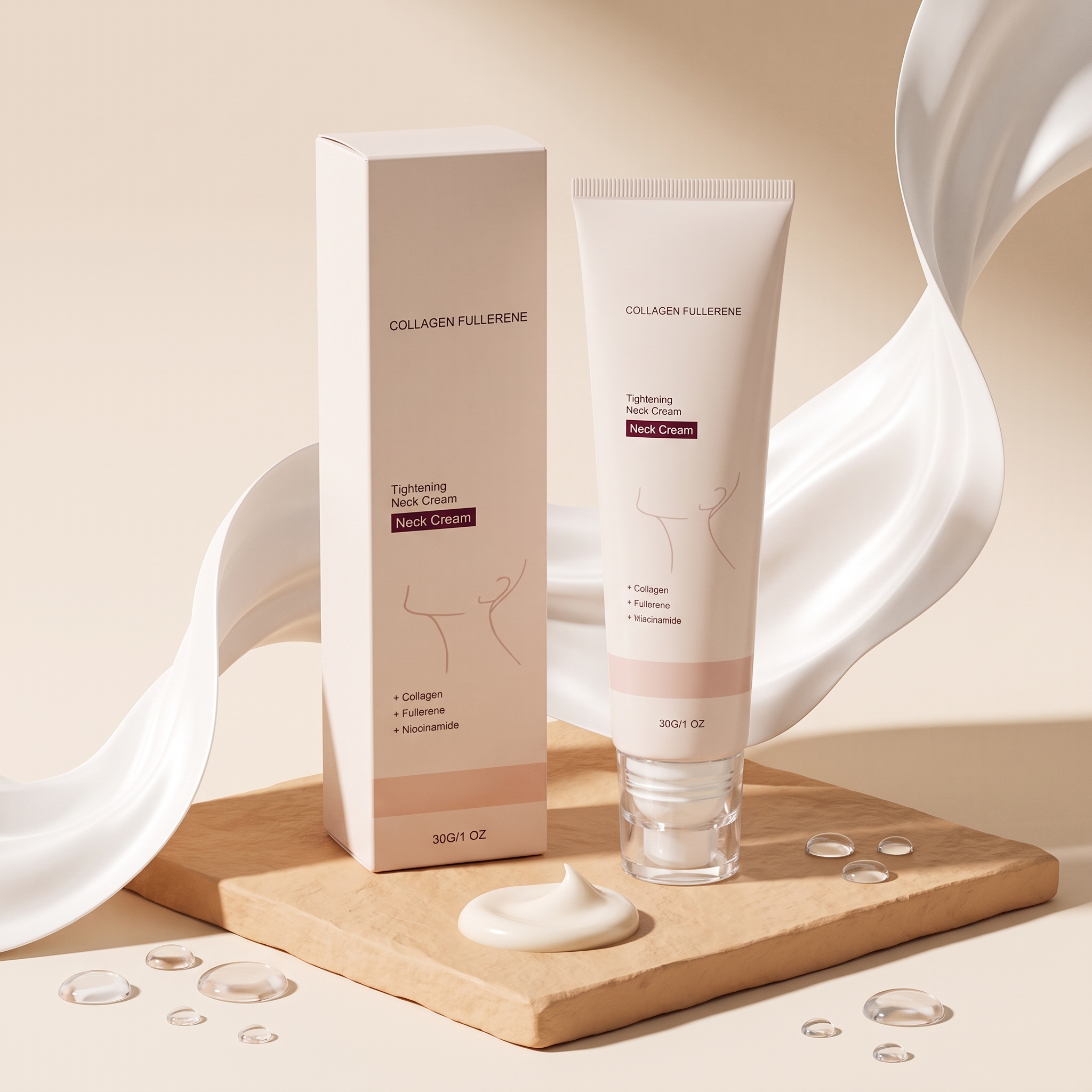 Neck Care Cream Mild Elastic Hydrating Moisturizing Smear Daily Protect Neck Contour Skin