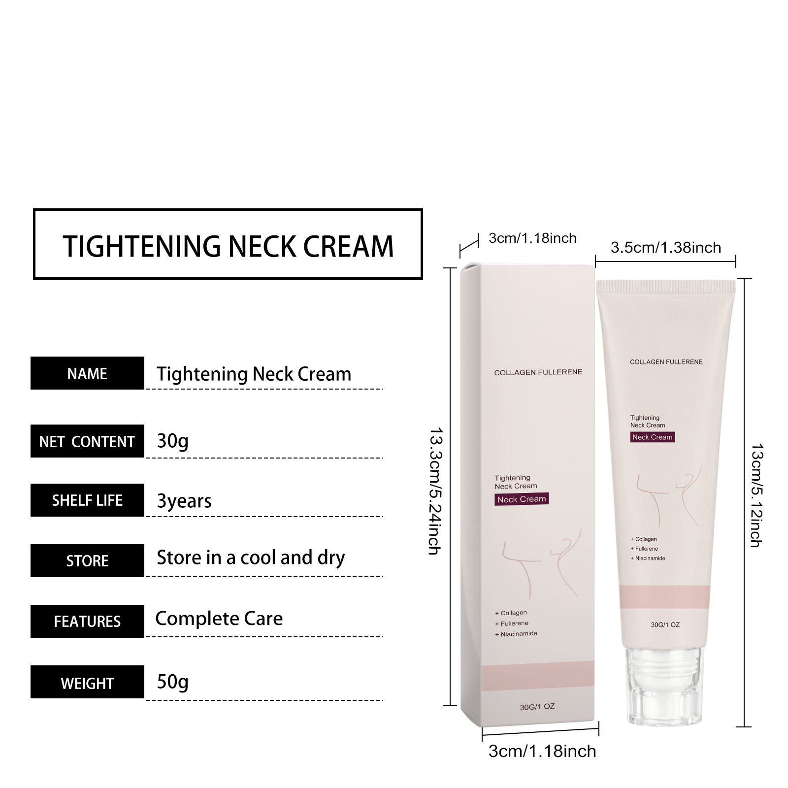 Neck Care Cream Mild Elastic Hydrating Moisturizing Smear Daily Protect Neck Contour Skin