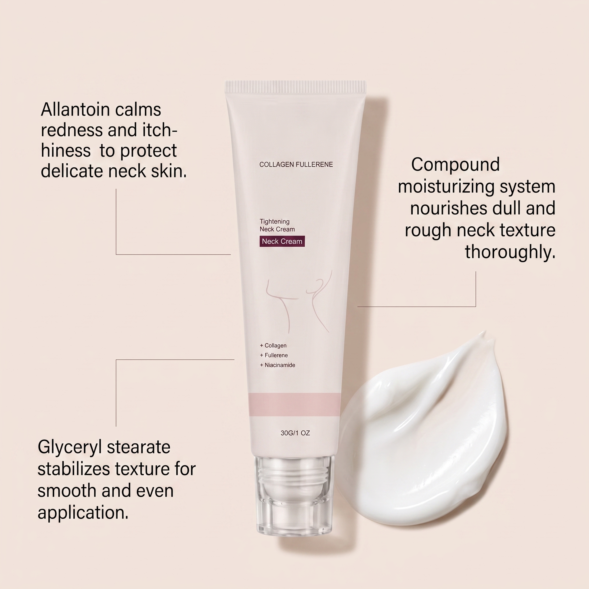 Neck Care Cream Mild Elastic Hydrating Moisturizing Smear Daily Protect Neck Contour Skin