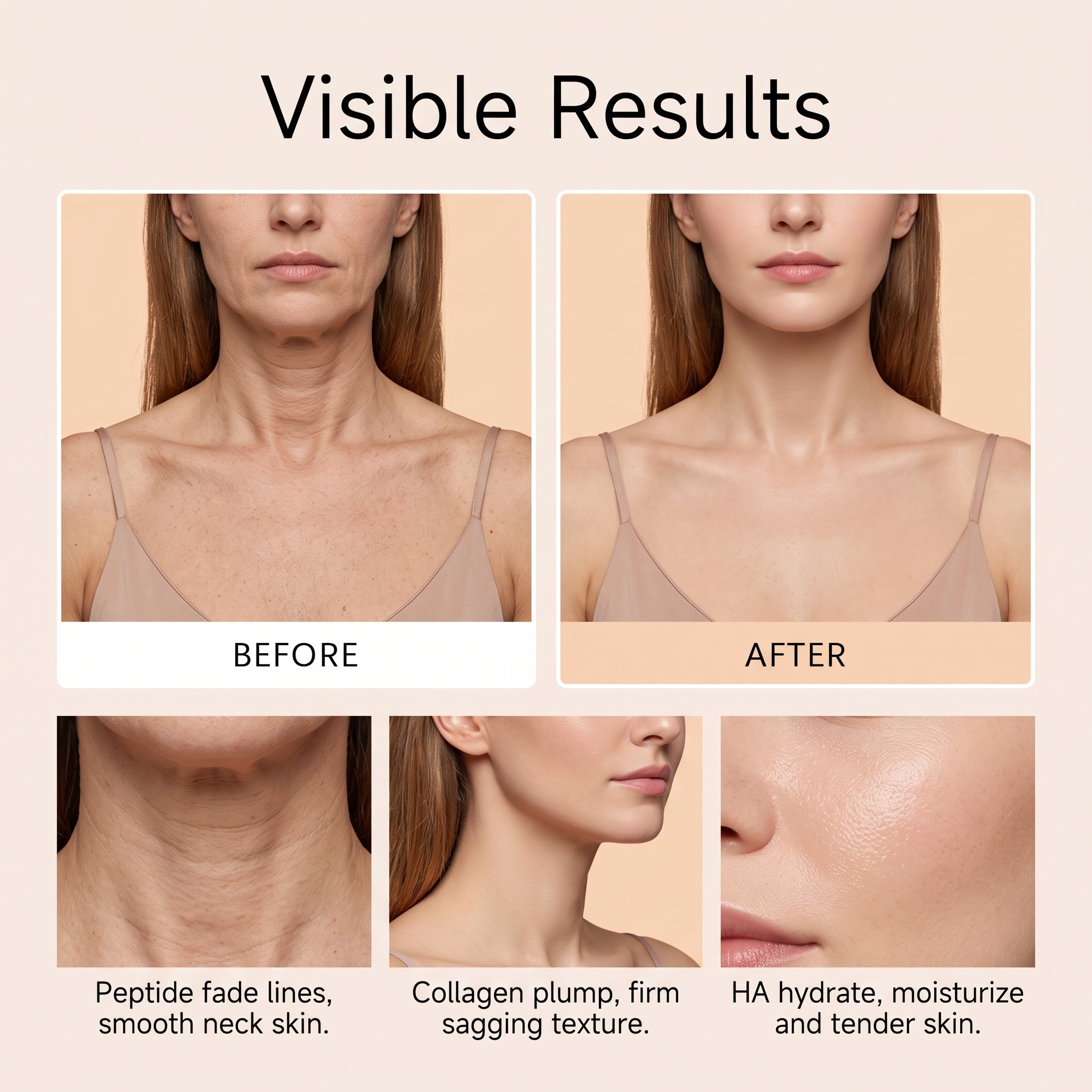 Neck Care Cream Mild Elastic Hydrating Moisturizing Smear Daily Protect Neck Contour Skin