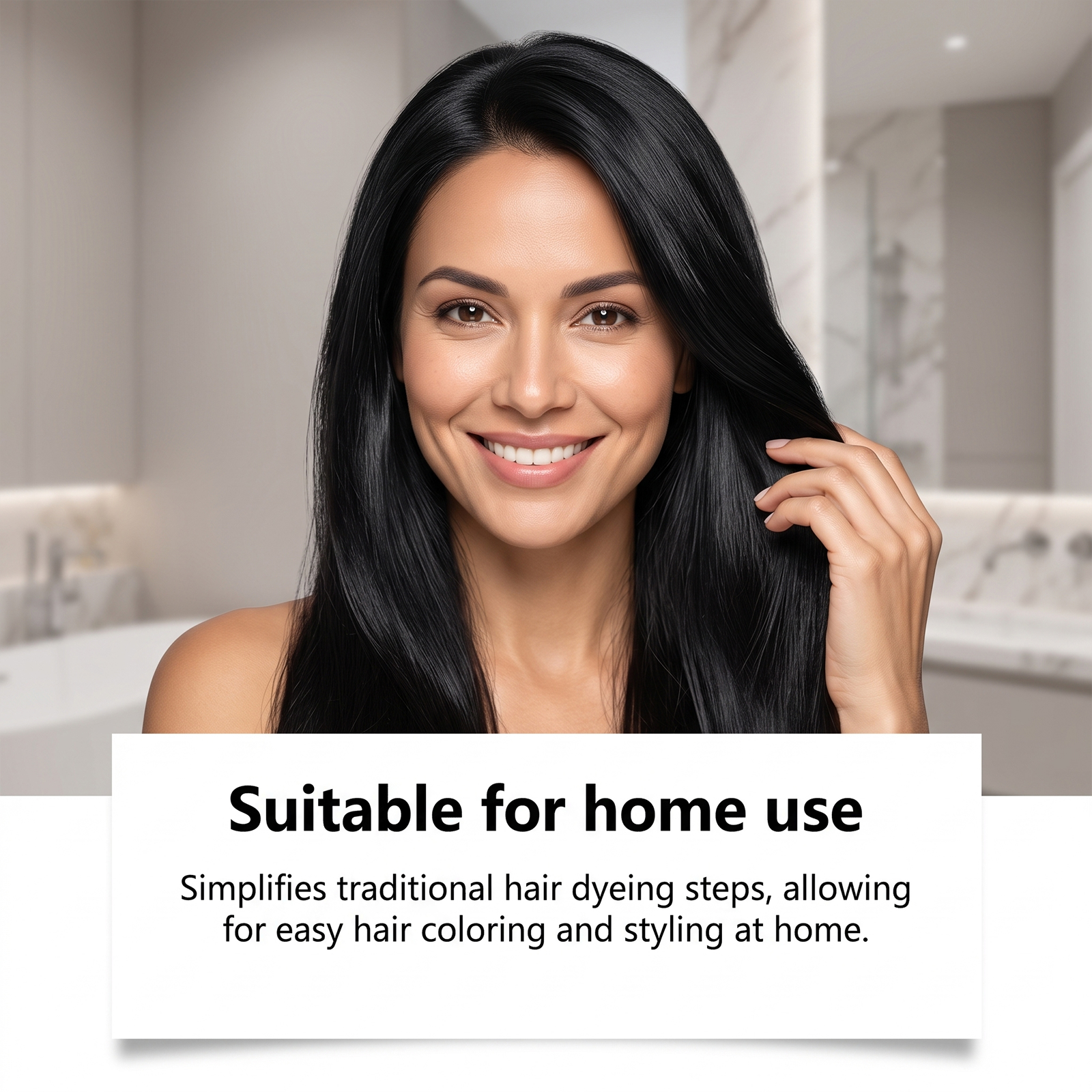 Hair Dye Comb Natural Black Glossy Hair Even Color With One Comb Easy Operation At Home Convenient Root Touch Up