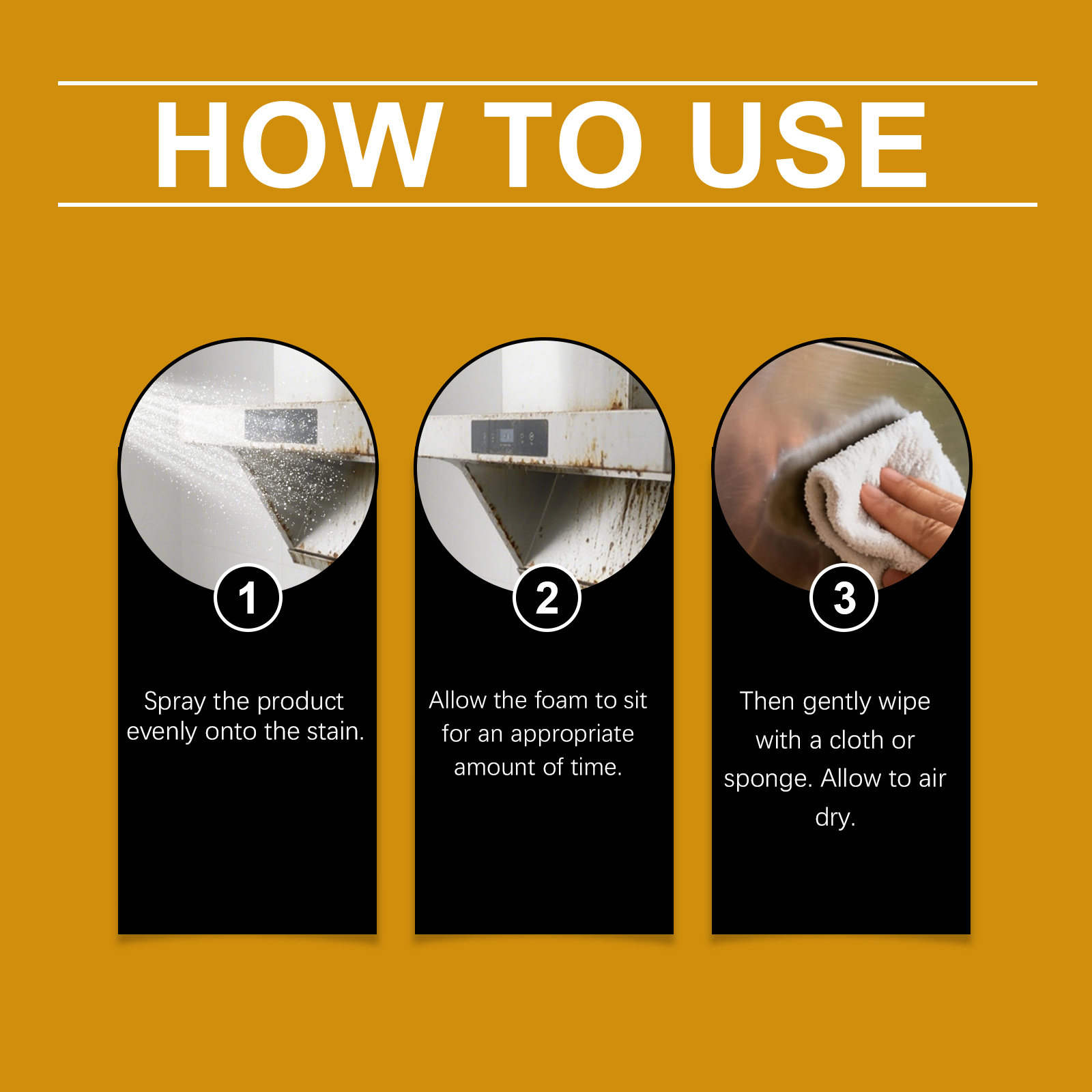 Kitchen Grease Cleaner Daily Household Purifying Stove Range Hood Tile Multi Surface Cleansing