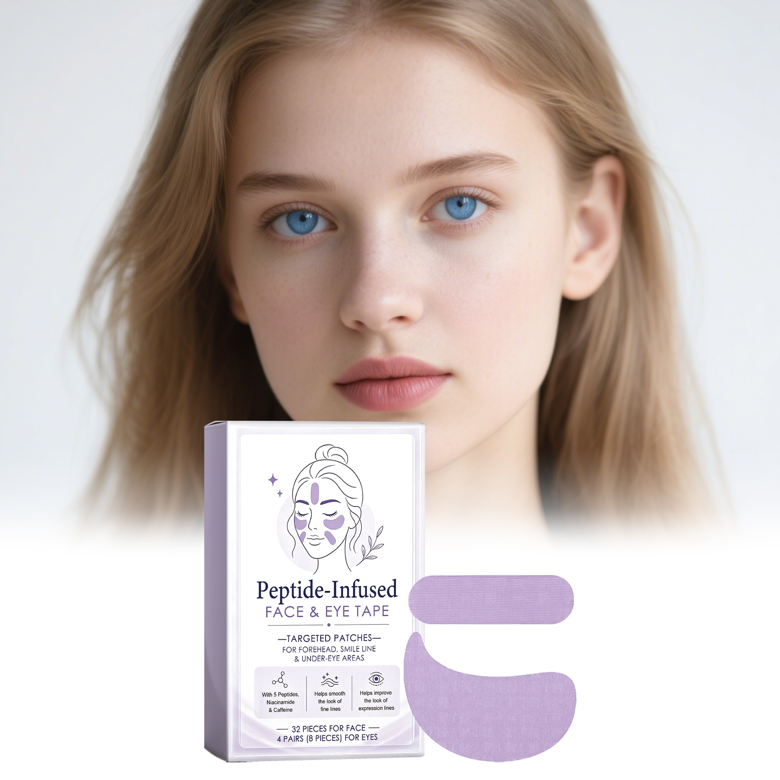Purple Facial Care Patch For Daily Skin Repair And Gentle Complexion Nourishing Treatment
