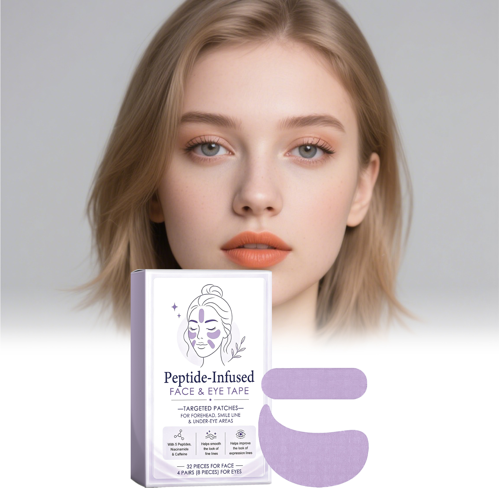 Purple Facial Care Patch For Daily Skin Repair And Gentle Complexion Nourishing Treatment