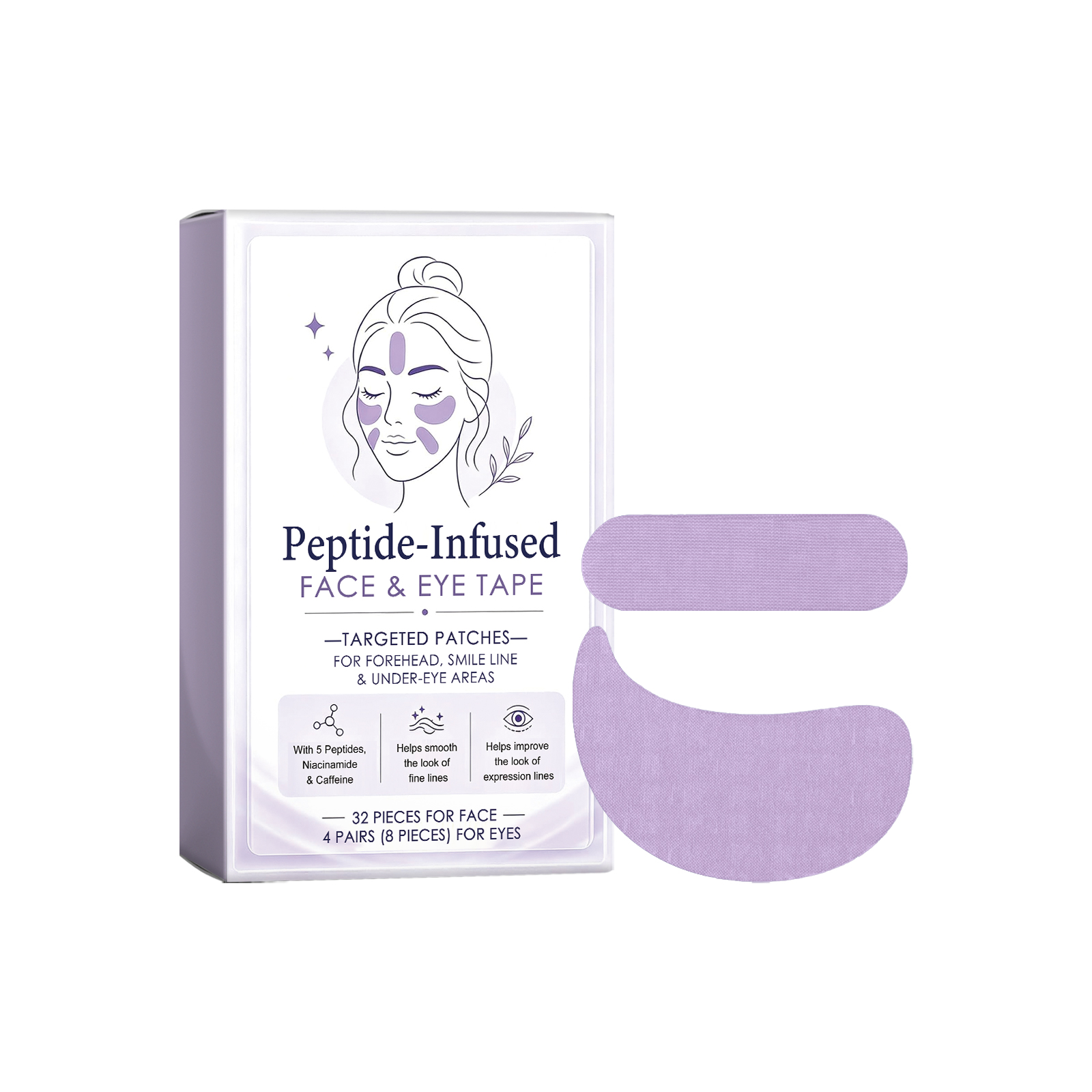 Purple Facial Care Patch For Daily Skin Repair And Gentle Complexion Nourishing Treatment