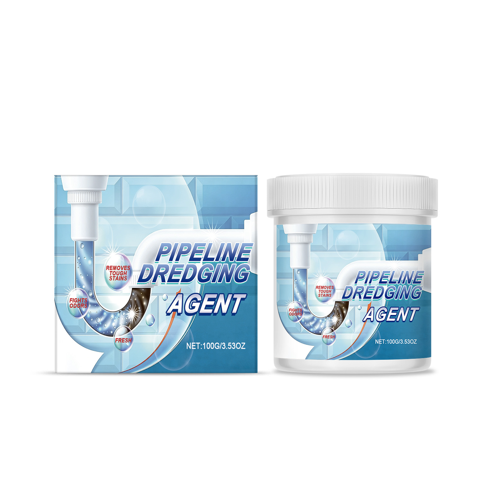 Drain Unclog Powder Household Descaling Deodorizing For Kitchen Bathroom Sewer Hair Clog Cleaning