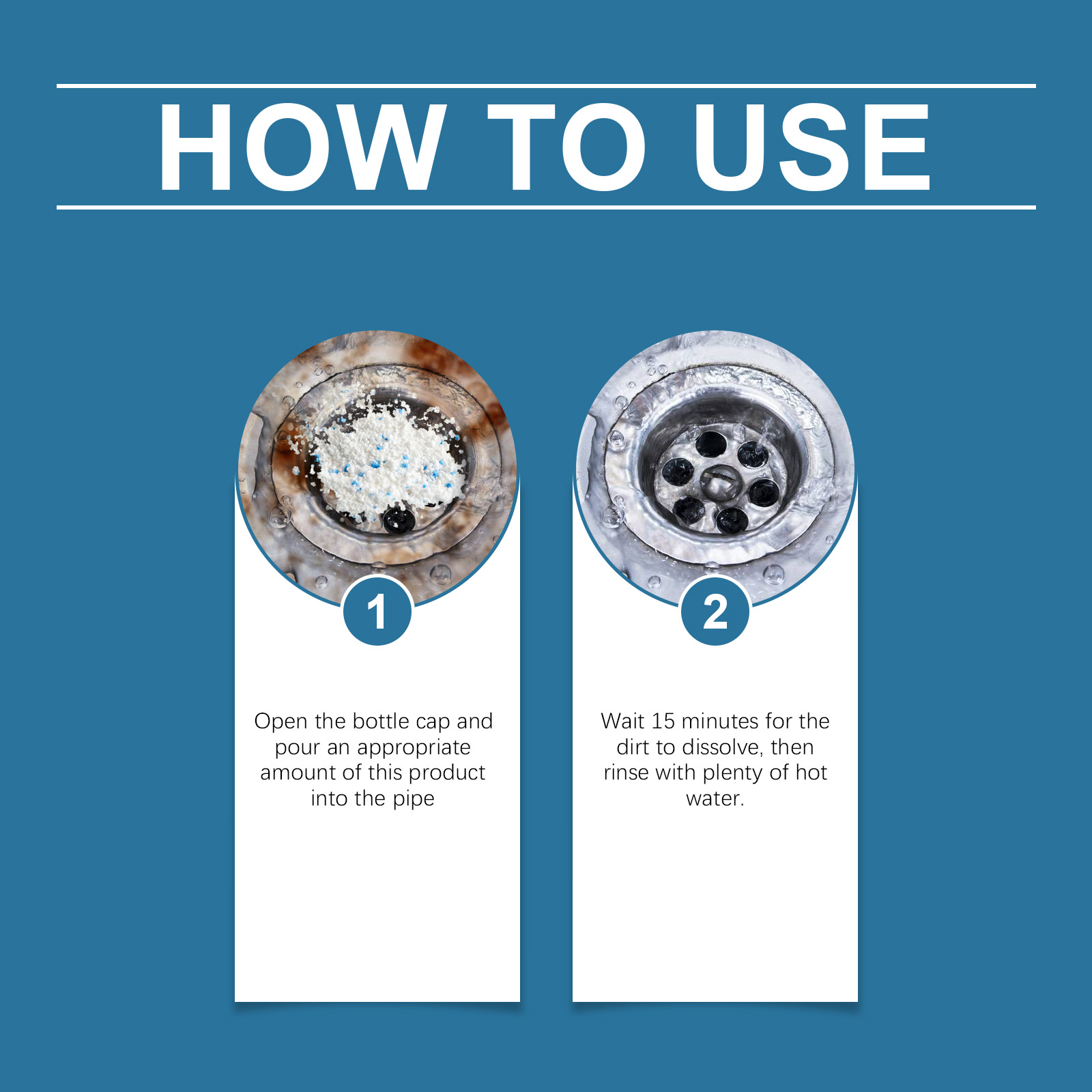 Drain Unclog Powder Household Descaling Deodorizing For Kitchen Bathroom Sewer Hair Clog Cleaning