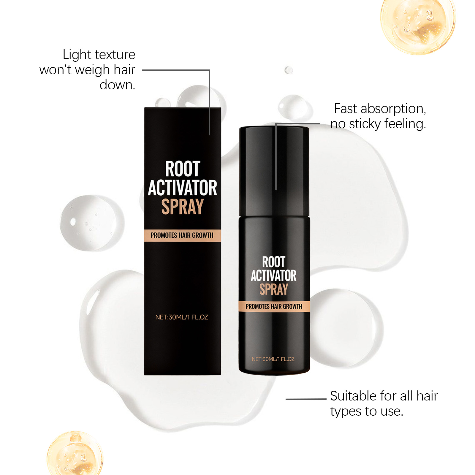 Hair Spray With Polygonum Multiflorum Root Extract Mild Daily Hair Care For Scalp Spray And Massage