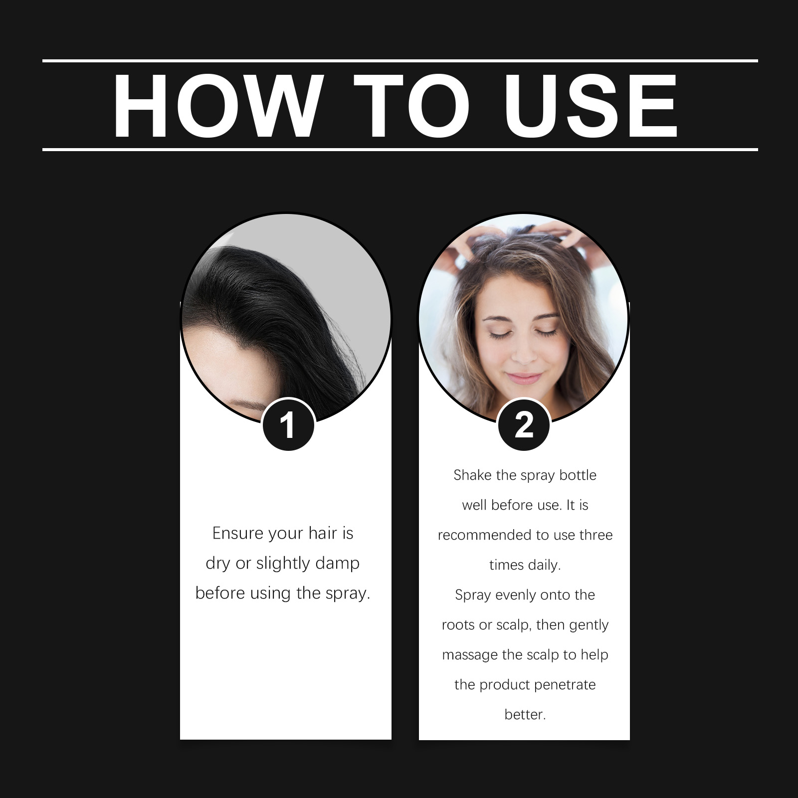 Hair Spray With Polygonum Multiflorum Root Extract Mild Daily Hair Care For Scalp Spray And Massage