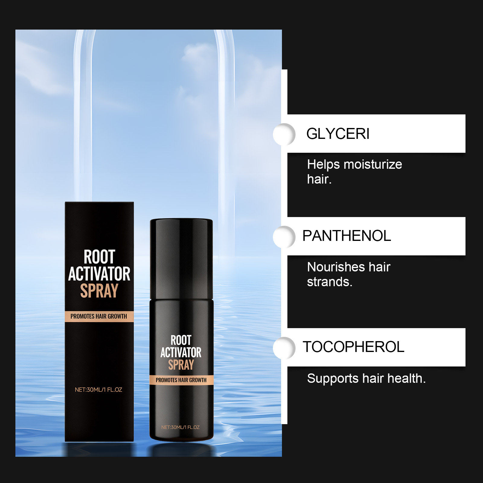 Hair Spray With Polygonum Multiflorum Root Extract Mild Daily Hair Care For Scalp Spray And Massage