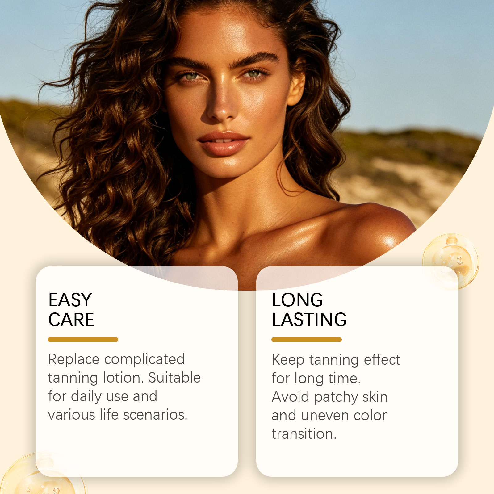 Tanning Care Patch Thin Breathable Skin Fitting Soft Mild Even Skin Tone Summer Outdoor Sunproof