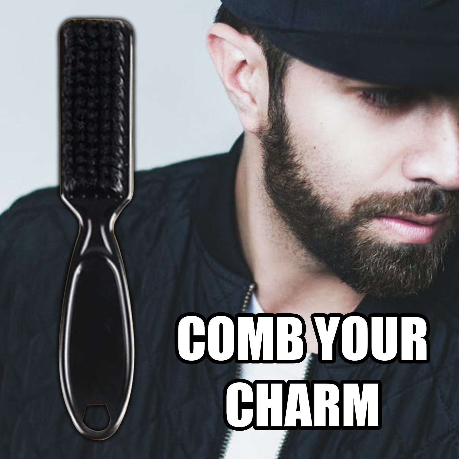 Men Beard Styling Beard Brush Cleaning Grooming Shaping Facial Smoothing Hair Brush