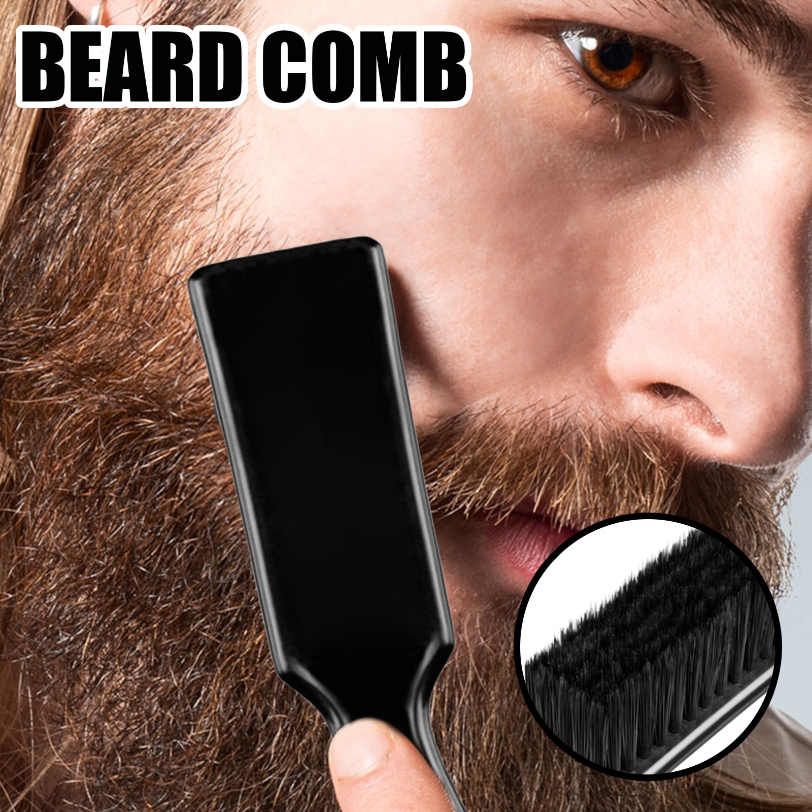 Men Beard Styling Beard Brush Cleaning Grooming Shaping Facial Smoothing Hair Brush