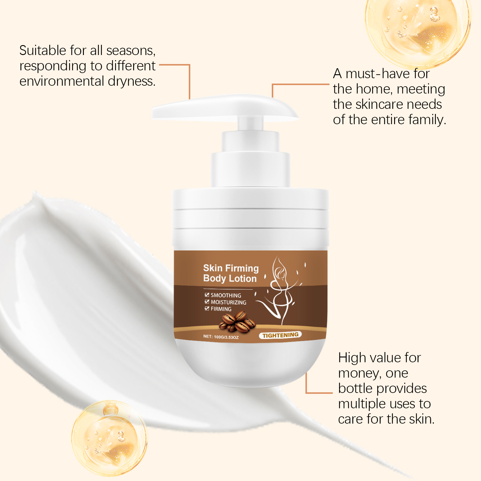 Skin Body Lotion Moisturizing Nourishing Hydrating Coarse Soft Refreshing Daily Skincare Body Skin