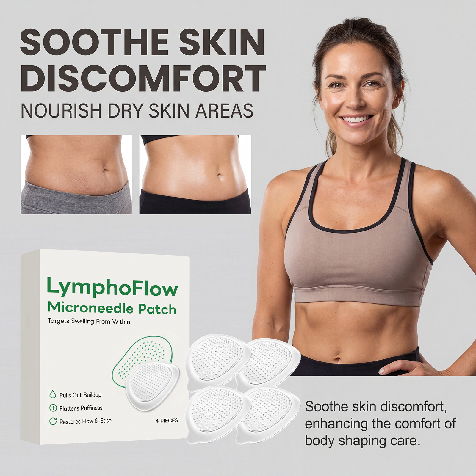 Body Care Patch Light Breathable Fit Skin Mild Ingredient Moist Comfort Convenient External Use