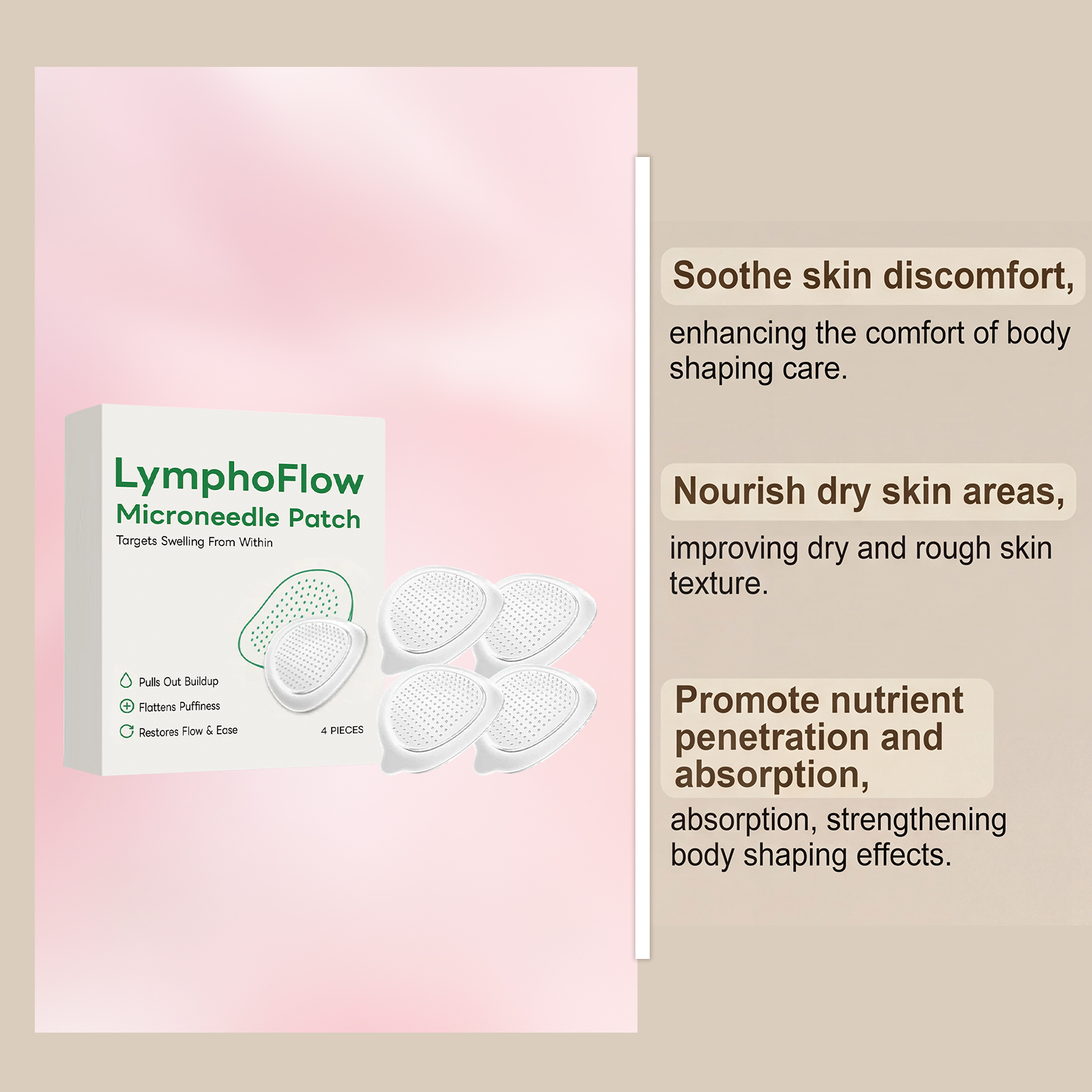 Body Care Patch Light Breathable Fit Skin Mild Ingredient Moist Comfort Convenient External Use