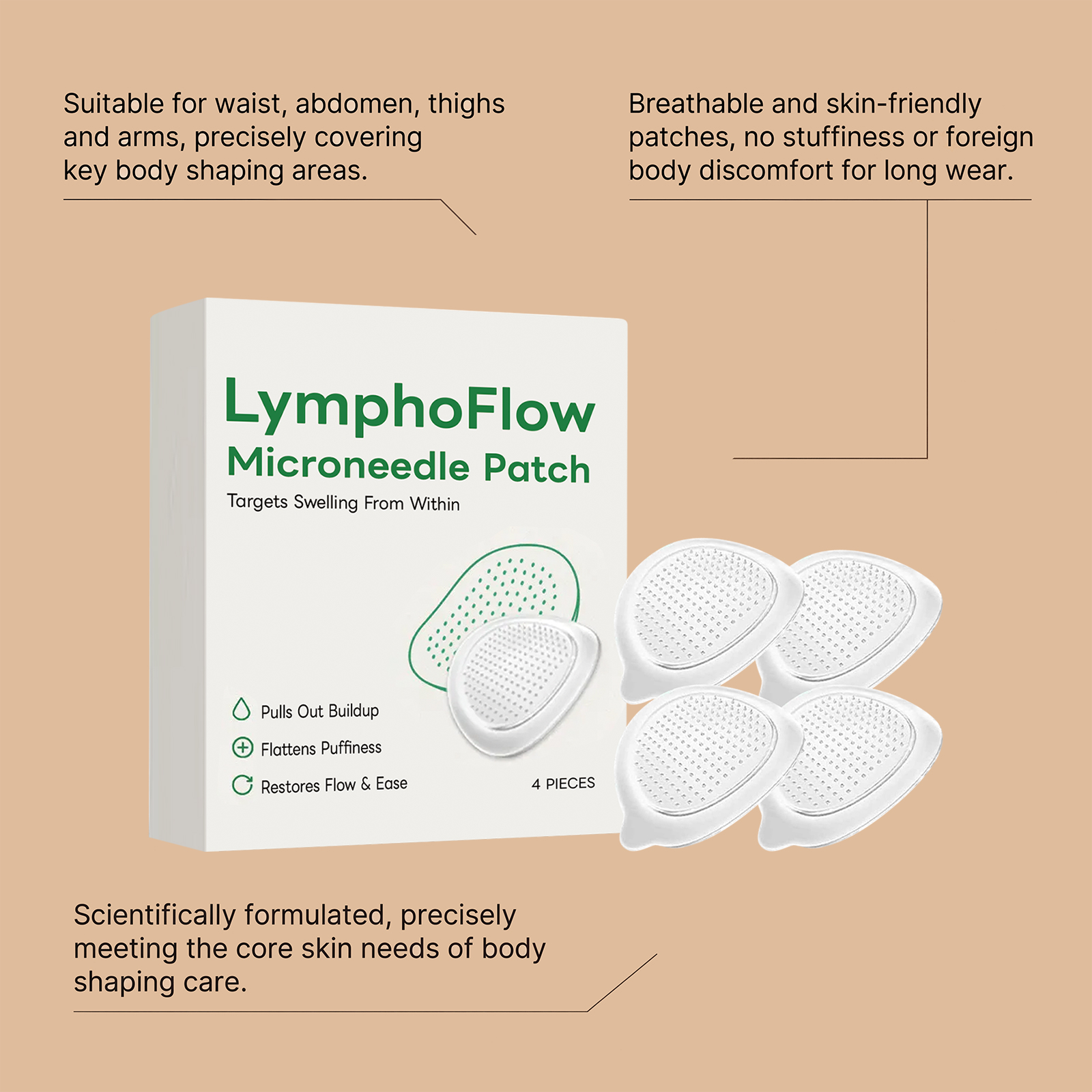 Body Care Patch Light Breathable Fit Skin Mild Ingredient Moist Comfort Convenient External Use