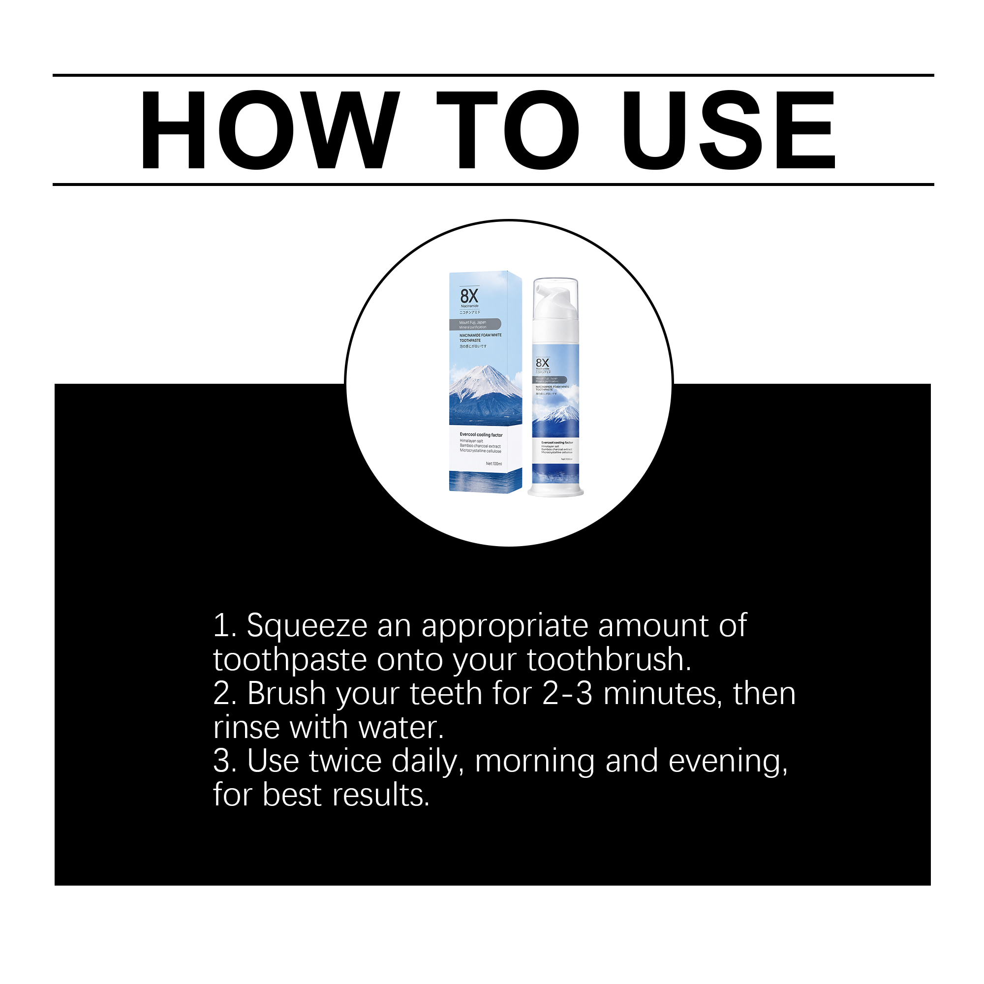 Nicotinamide Toothpaste Dense Foam Gentle Cleansing Refreshing Comfort Fresh Daily Oral Teeth Care