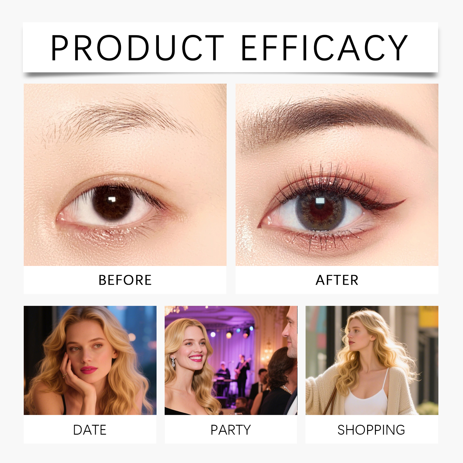 Black Two In One Eyebrow Pencil Three Dimensional Colorfast Smudge Proof Natural Convenient Smooth Eyebrow Tool