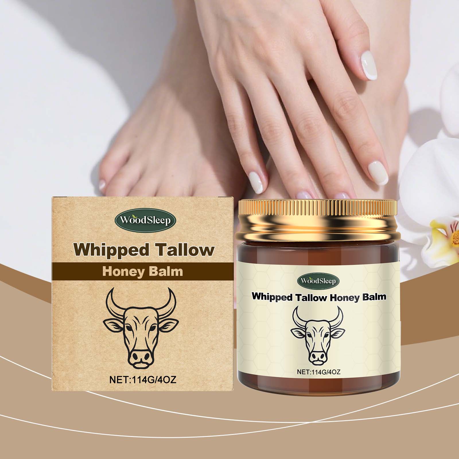 Shea Butter Honey Moisturizing Cream Nourishes Skin Light Non Sticky Silky Hydrating Body Lotion