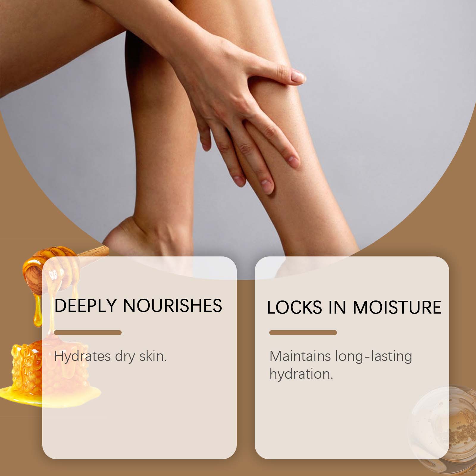 Shea Butter Honey Moisturizing Cream Nourishes Skin Light Non Sticky Silky Hydrating Body Lotion