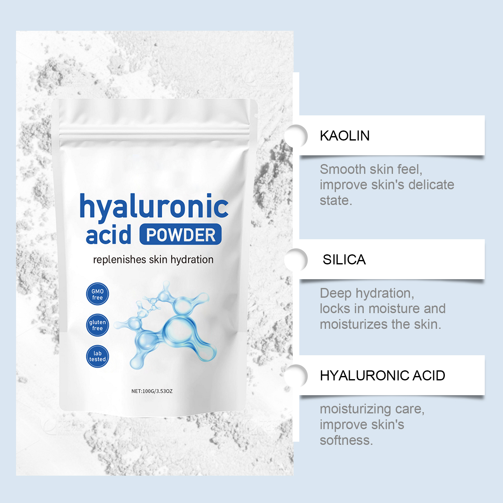 Hyaluronic Acid Moisturizing Smear Mask Hydrate Moisturize Reduce Lines Firm Soft Mild Nourish Skin Care
