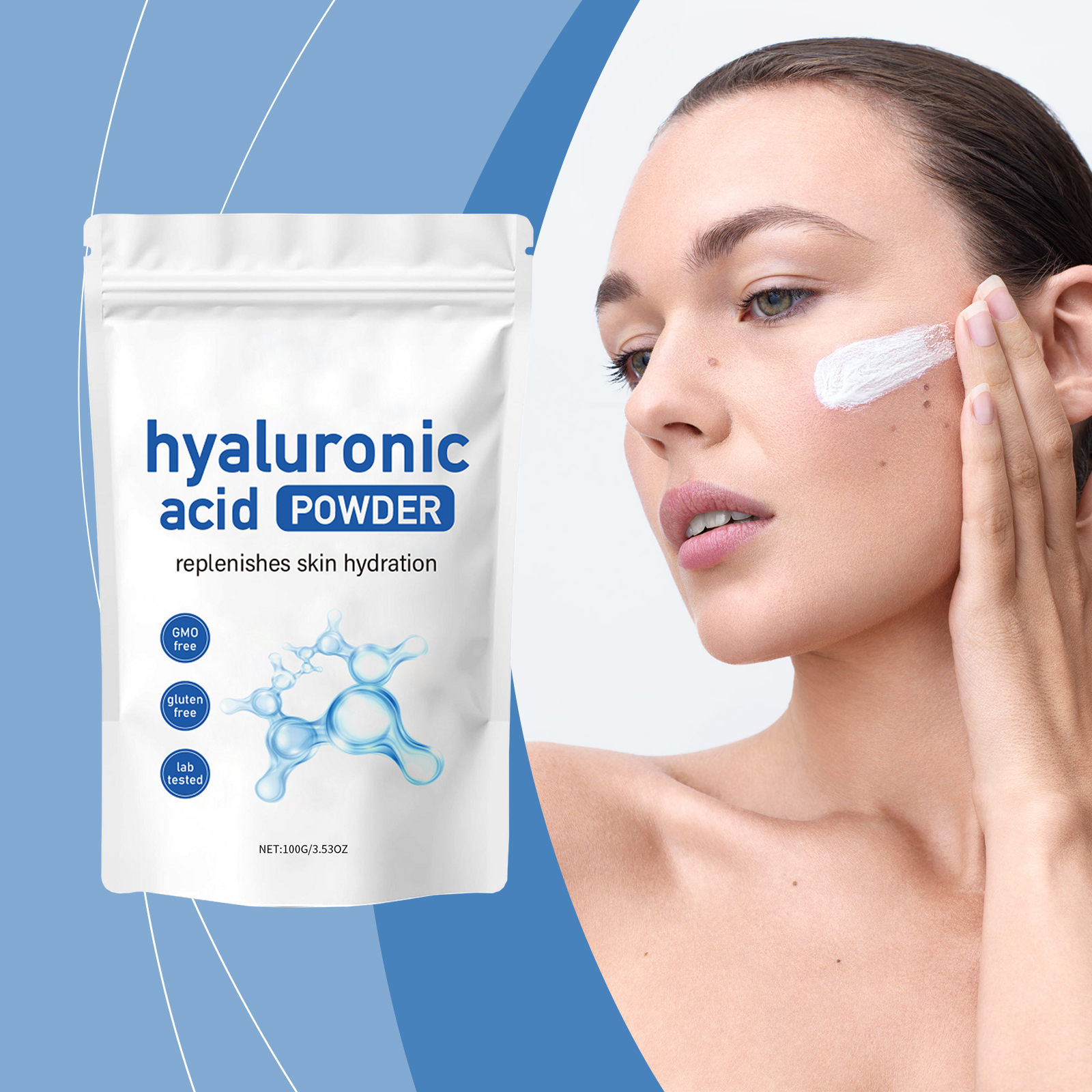 Hyaluronic Acid Moisturizing Smear Mask Hydrate Moisturize Reduce Lines Firm Soft Mild Nourish Skin Care
