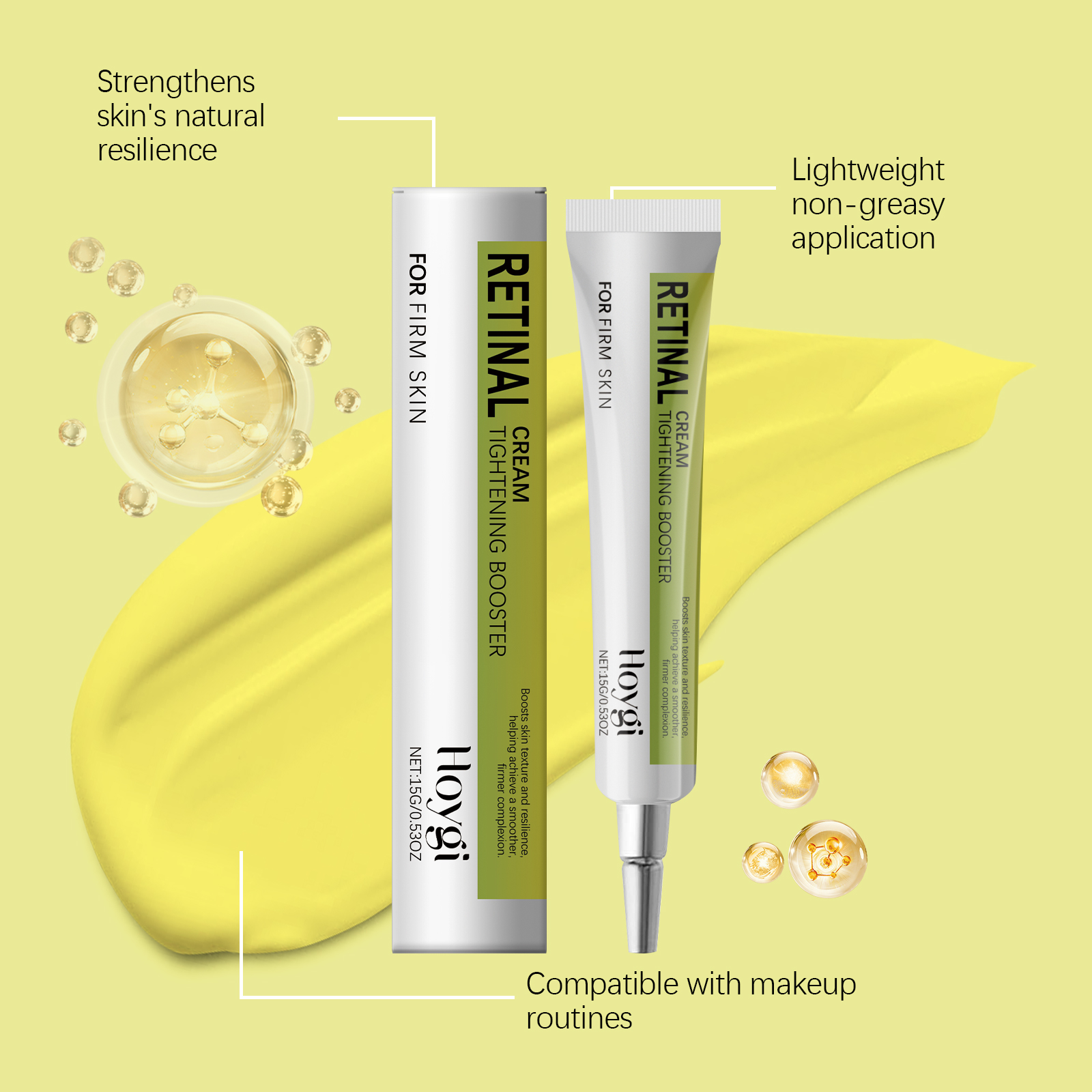 Retinol Firming Eye Cream Gentle Care Nourish Elastic Moisturize Delicate Eye Skin Care