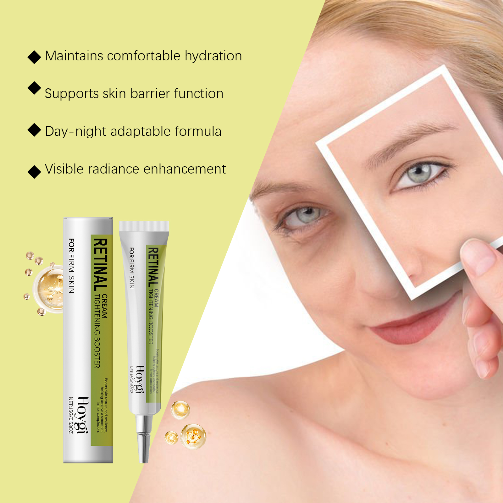 Retinol Firming Eye Cream Gentle Care Nourish Elastic Moisturize Delicate Eye Skin Care