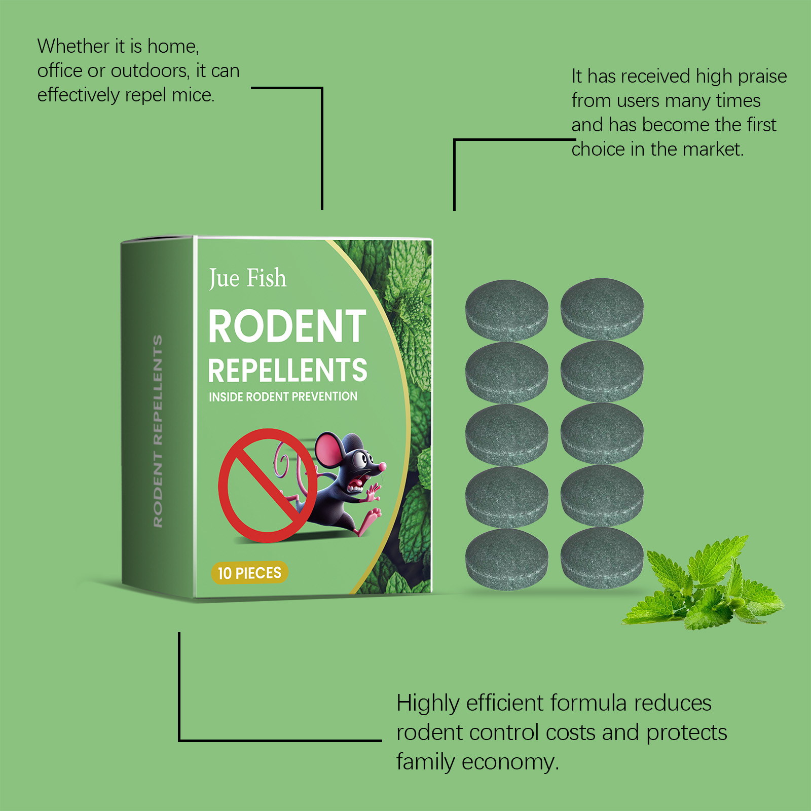 Mouse Repellent Pellets Plant Essential Oil Household Indoor Outdoor Repel Rodent Mouse Terminator