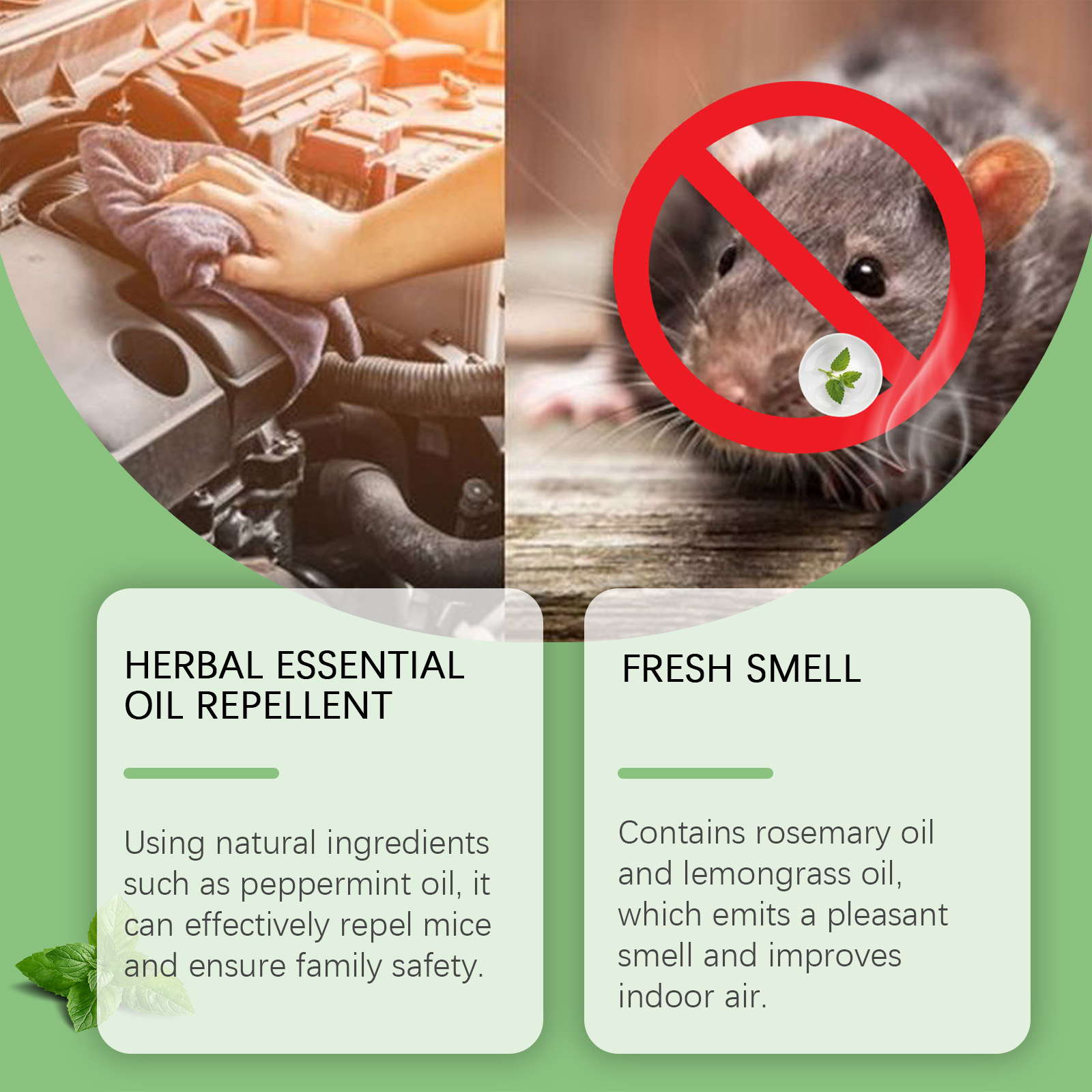 Mouse Repellent Pellets Plant Essential Oil Household Indoor Outdoor Repel Rodent Mouse Terminator
