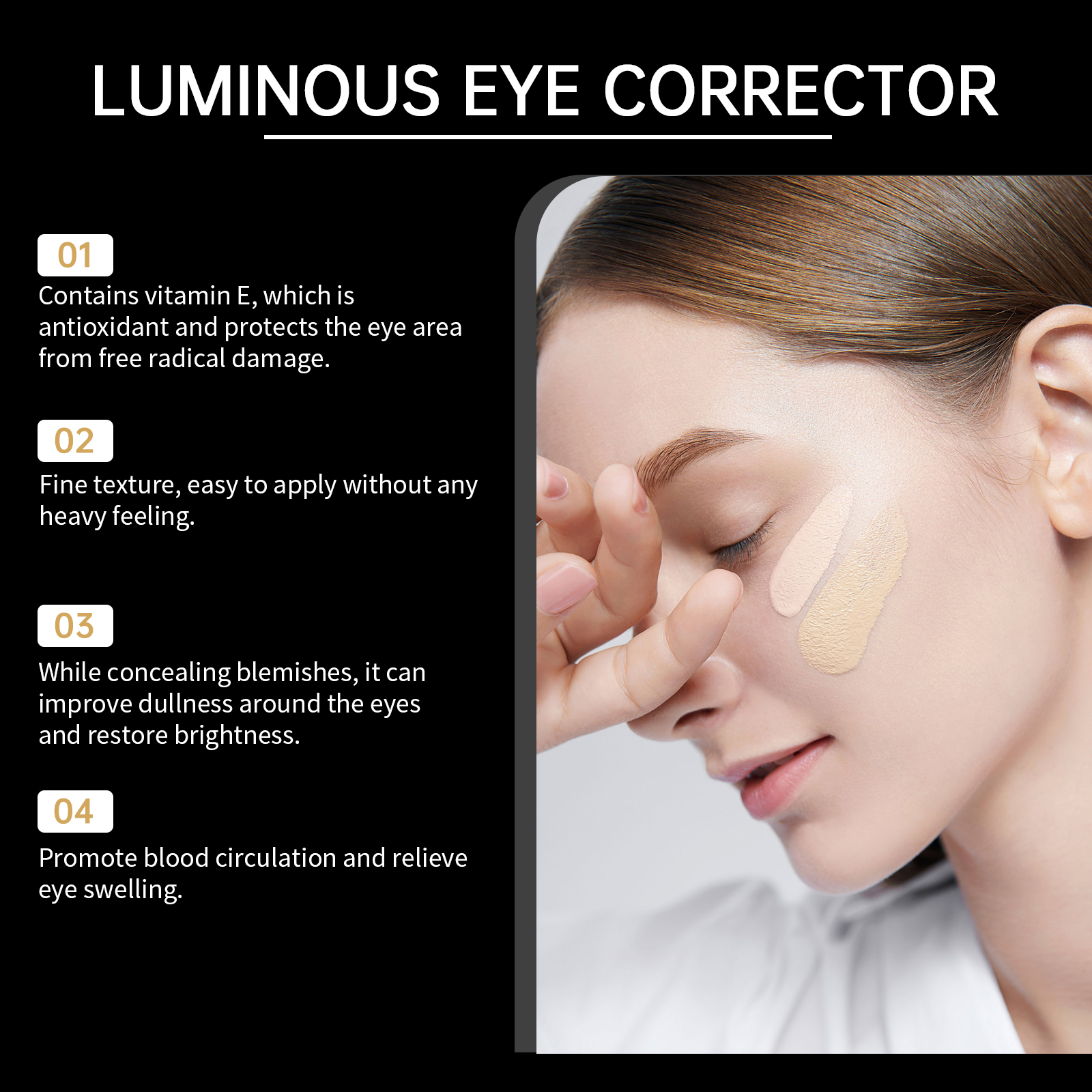 Dark Circle Concealer Cream Moisturizing Nourishing Light Revitalizing Eye Conceal Daily Cover Dark Circles