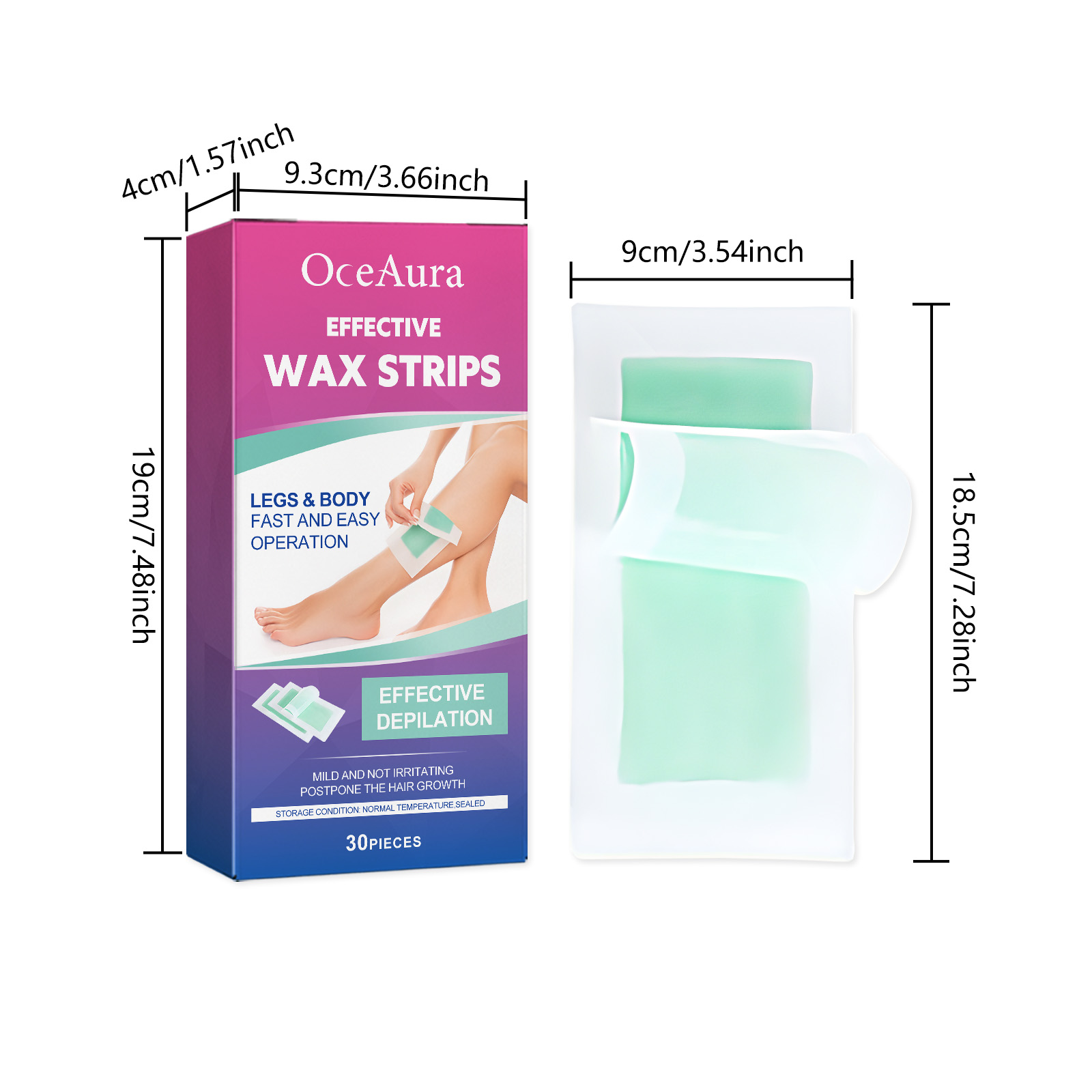 (Citrus Scent) Scented Hair Removal Wax Strips Series Gentle Moisturizing Refreshing Smooth Skin Body Depilatory Bars