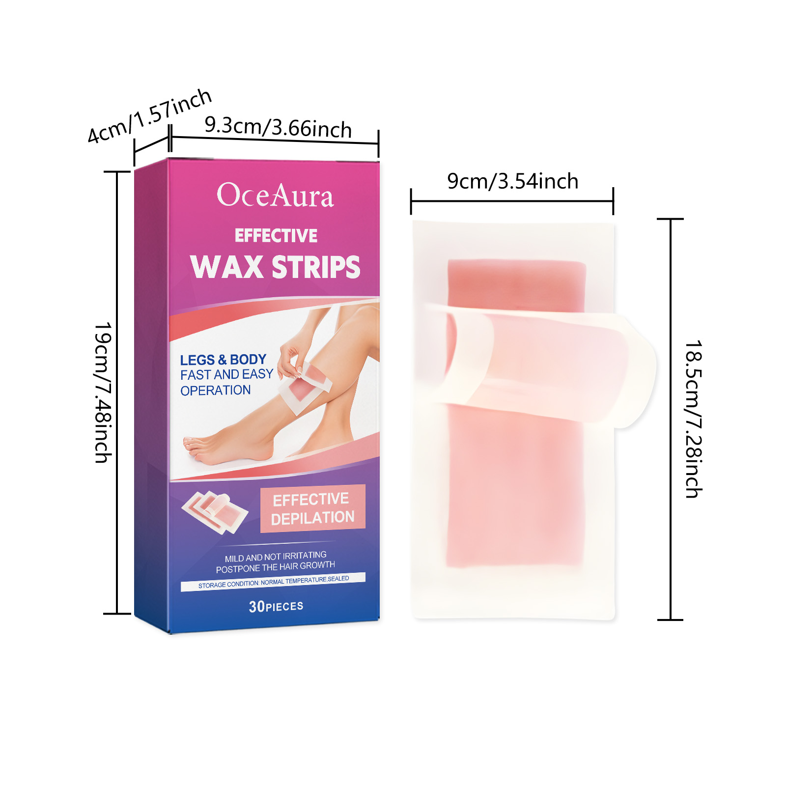 (Citrus Scent) Scented Hair Removal Wax Strips Series Gentle Moisturizing Refreshing Smooth Skin Body Depilatory Bars