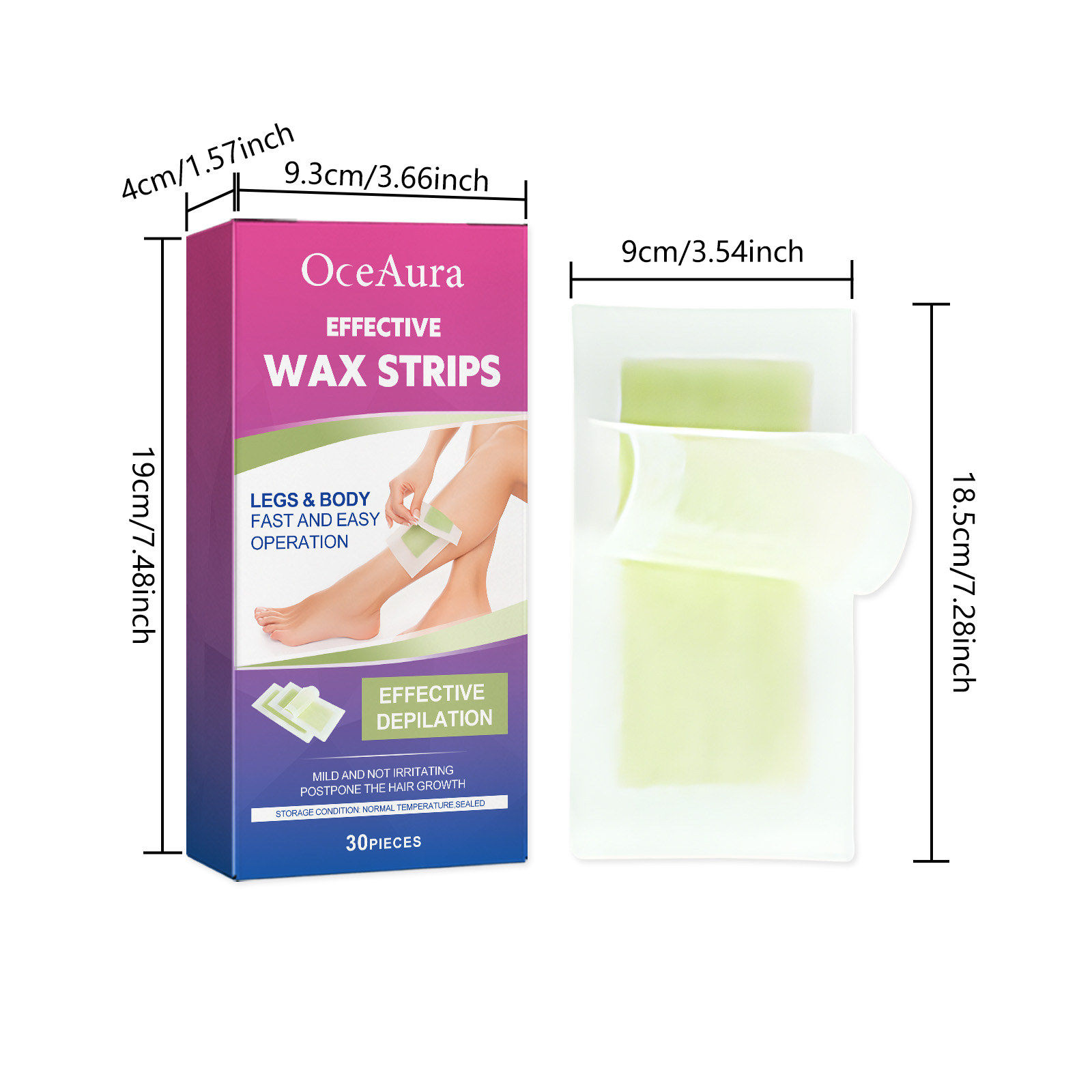 (Citrus Scent) Scented Hair Removal Wax Strips Series Gentle Moisturizing Refreshing Smooth Skin Body Depilatory Bars