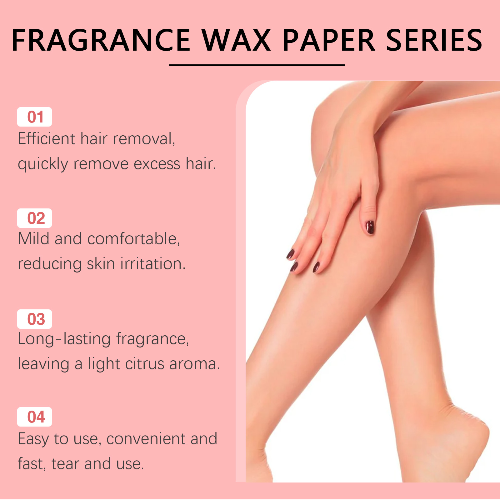 (Citrus Scent) Scented Hair Removal Wax Strips Series Gentle Moisturizing Refreshing Smooth Skin Body Depilatory Bars