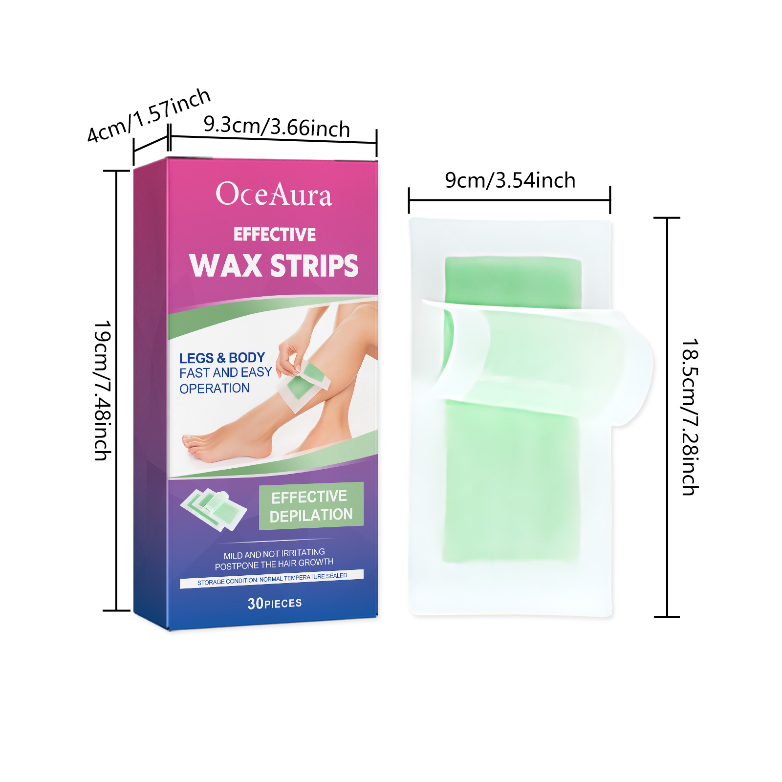 (Citrus Scent) Scented Hair Removal Wax Strips Series Gentle Moisturizing Refreshing Smooth Skin Body Depilatory Bars
