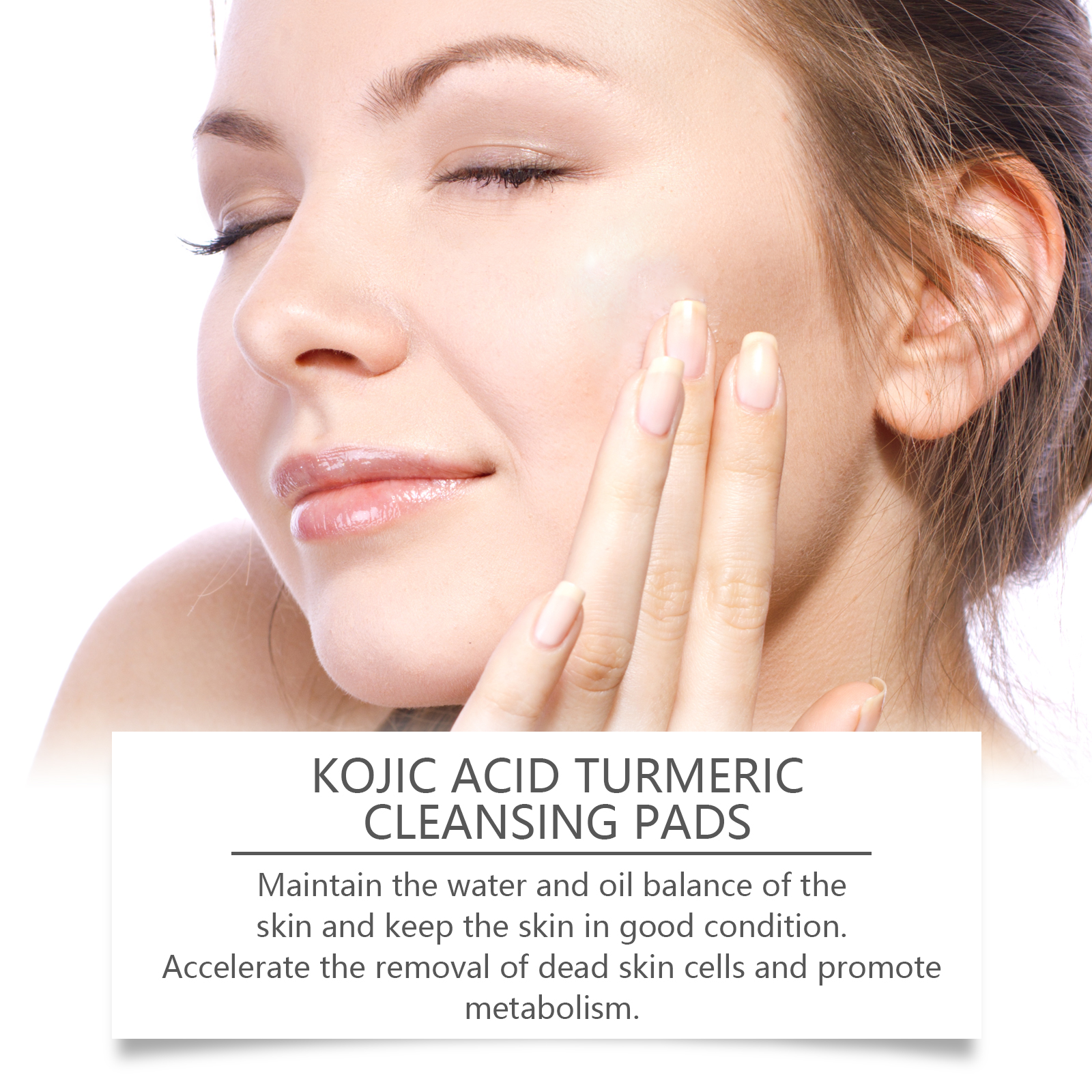Turmeric Kojic Acid Cleansing Pads Daily Facial Gentle Cleansing Nourishing Brightening Skin Care