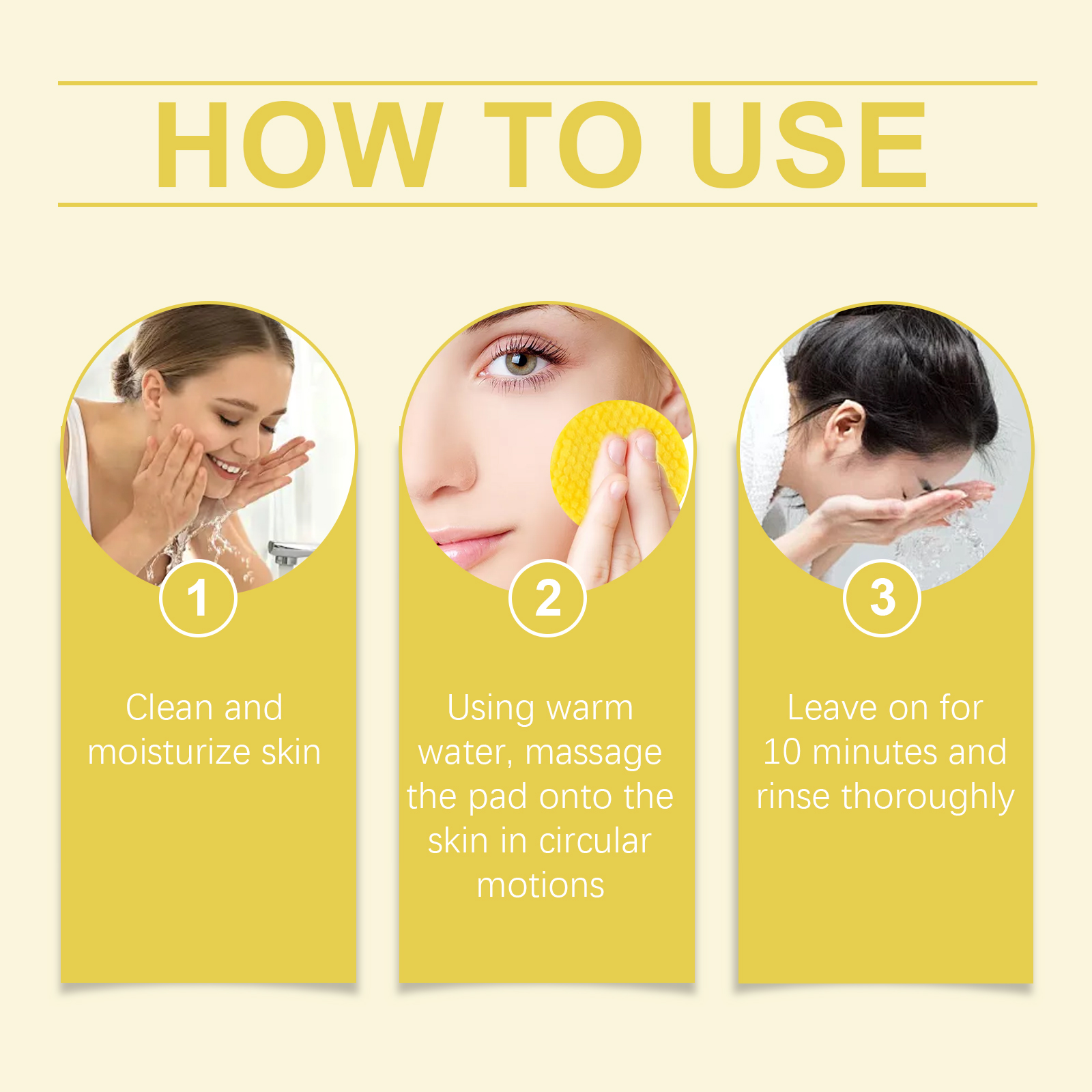 Turmeric Kojic Acid Cleansing Pads Daily Facial Gentle Cleansing Nourishing Brightening Skin Care