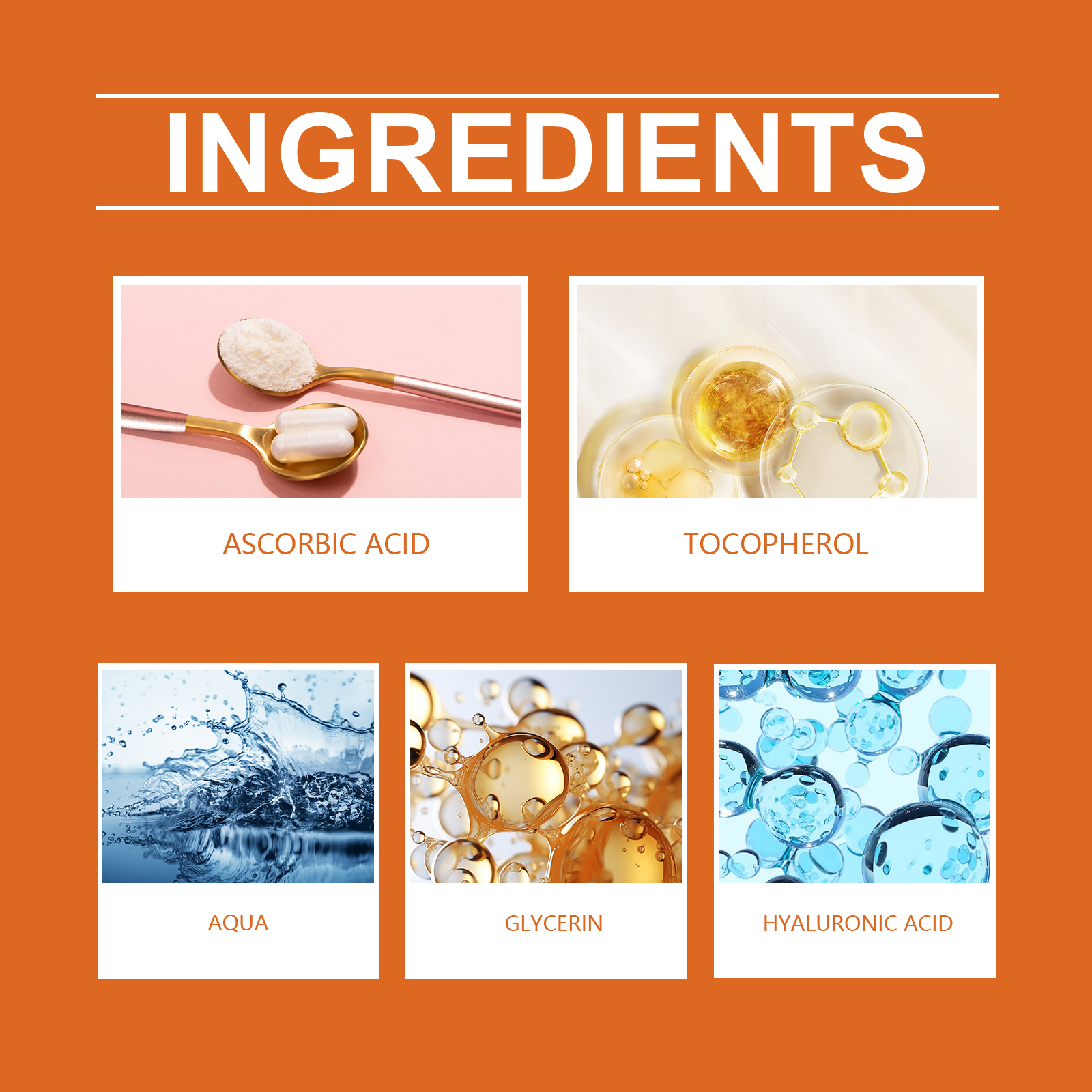 Vitamin C Facial Serum Moisturizing Hydrating Nourishing Brightening Smoothing Skin Essence Liquid