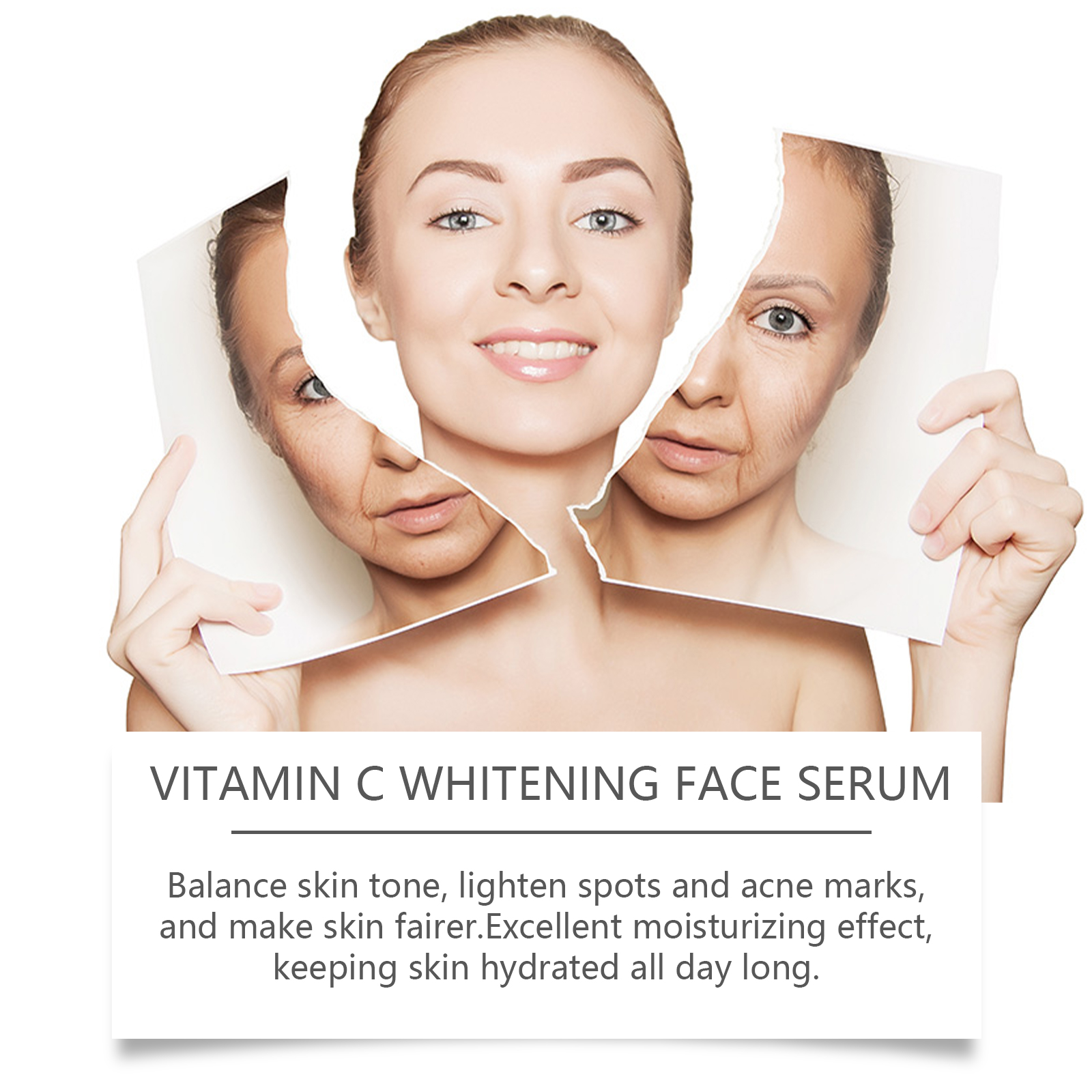 Vitamin C Facial Serum Moisturizing Hydrating Nourishing Brightening Smoothing Skin Essence Liquid