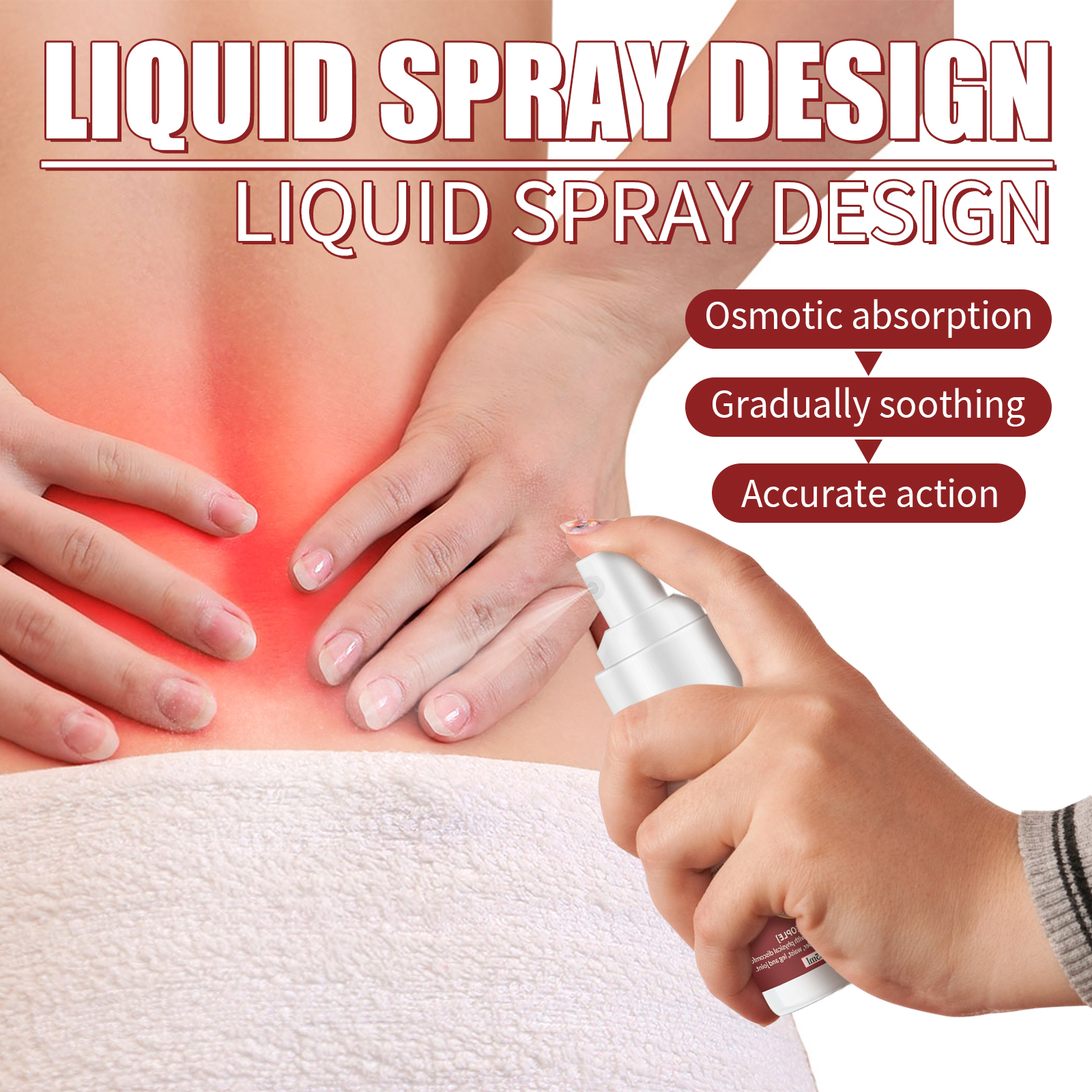 Cooling Gel Spray For Lumbar Knee Heel Discomfort Relief Joint Care Daily Soothing Spray 60ml