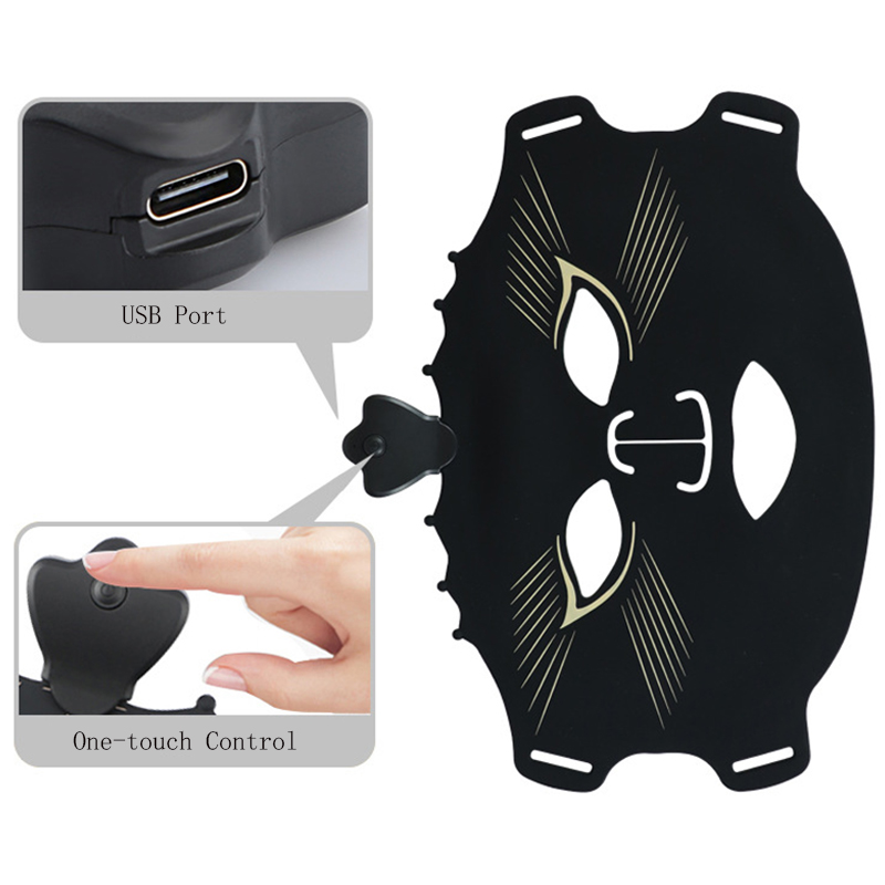 Wireless LED Facial Mask 7 Colors Photon Red Light Therapy Mask Beauty Masks For Skin Rejuvenation Tightening Lifting Anti-aging Beauty Whitening Home
