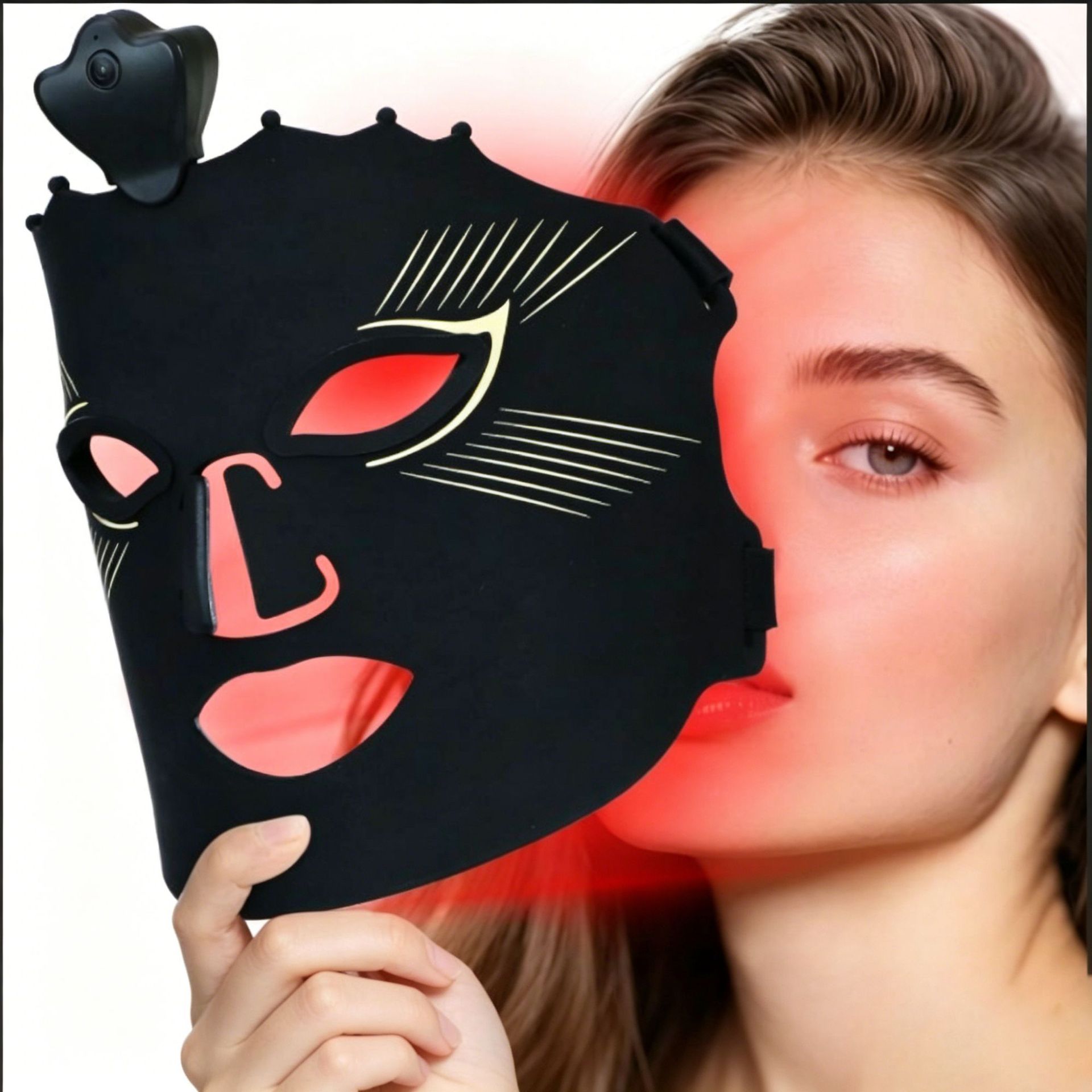 Wireless LED Facial Mask 7 Colors Photon Red Light Therapy Mask Beauty Masks For Skin Rejuvenation Tightening Lifting Anti-aging Beauty Whitening Home