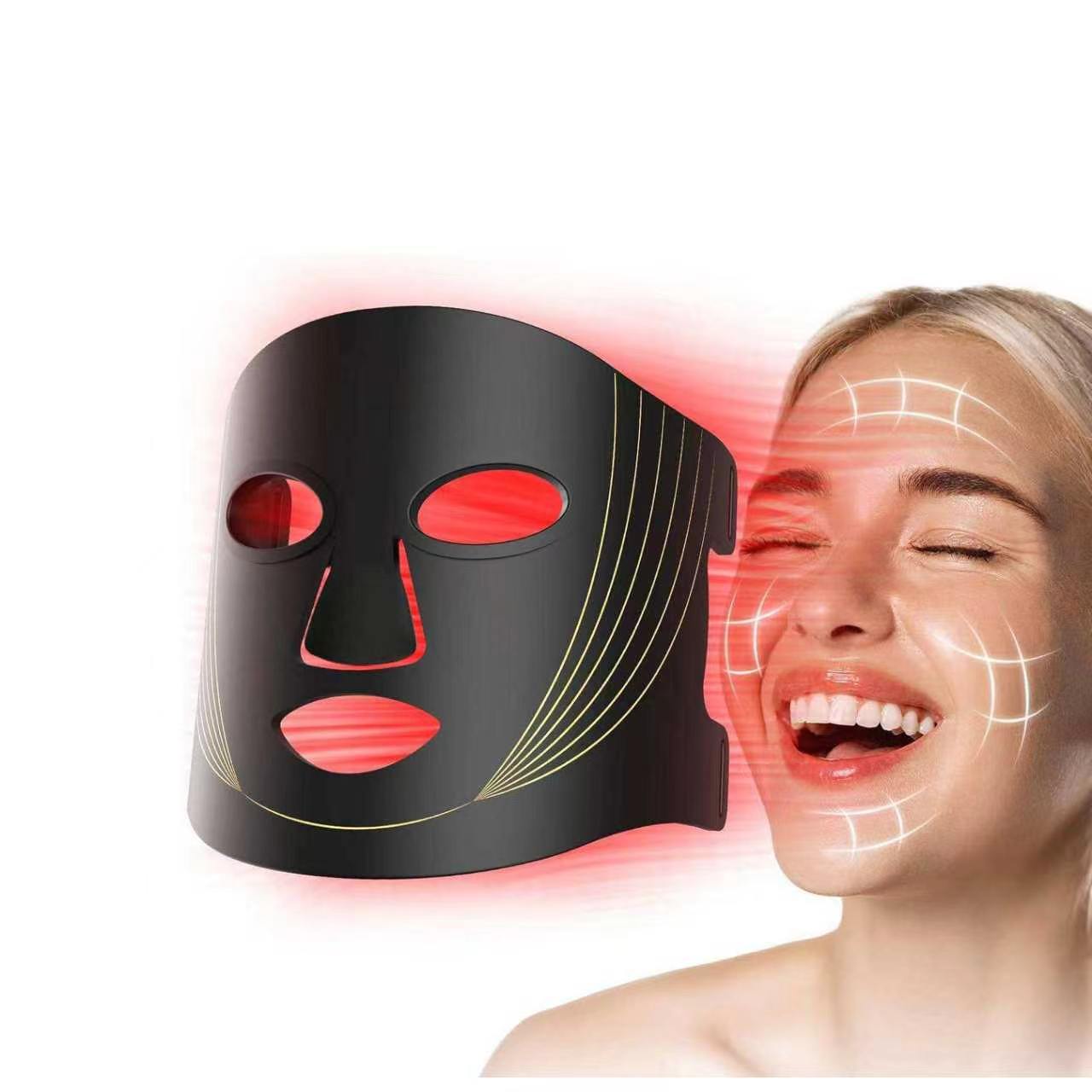 Rechargeable 7 Colors Silicone Facial Beauty Mask Advanced LED Face Mask Skin Care Device for Face Lifting Whitening Glowing Skin Home and Salon Use