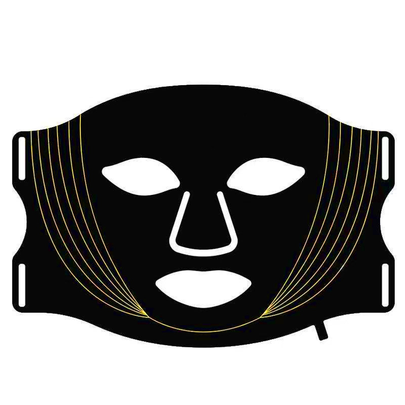 Rechargeable 7 Colors Silicone Facial Beauty Mask Advanced LED Face Mask Skin Care Device for Face Lifting Whitening Glowing Skin Home and Salon Use