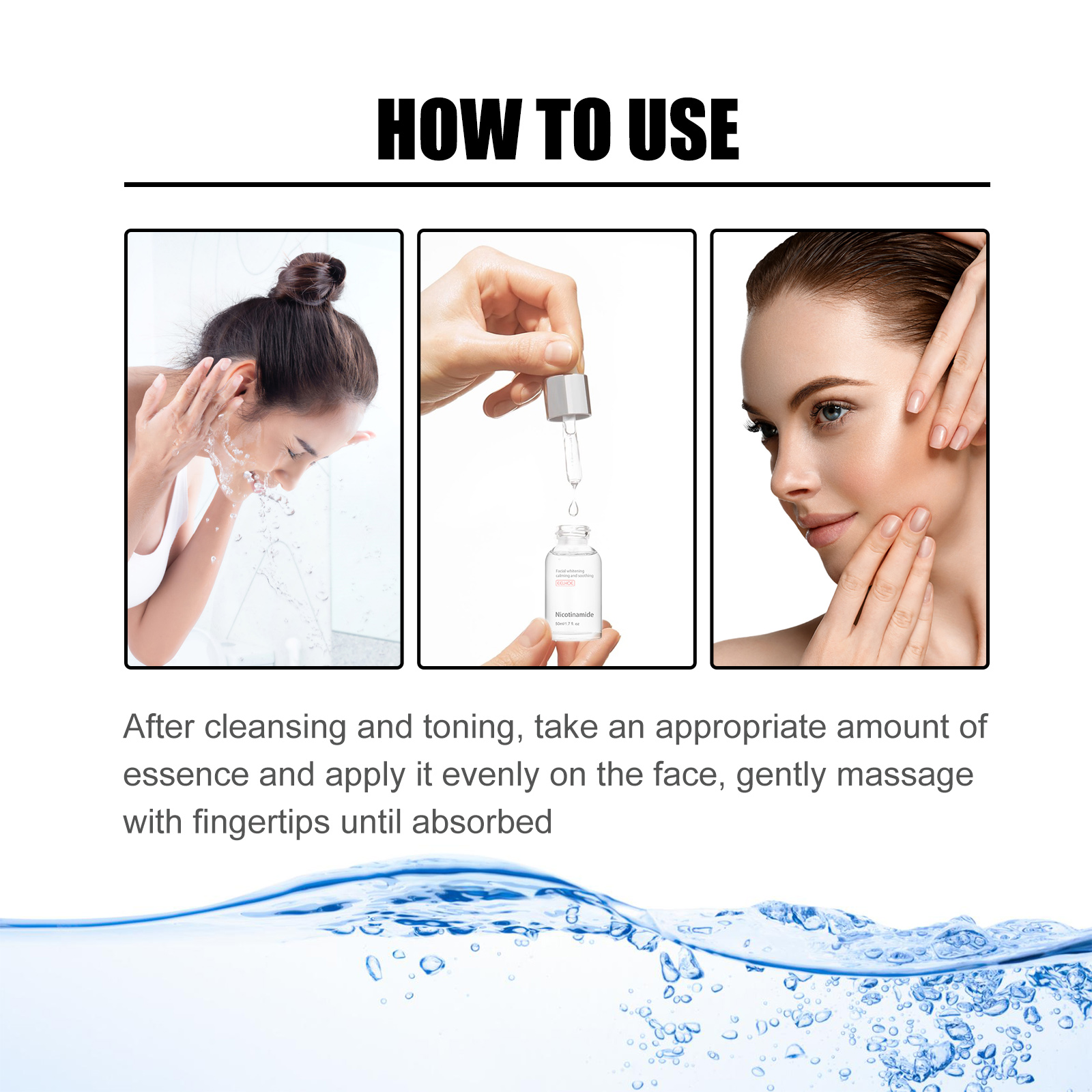 Niacinamide Face Serum Gentle Moisturizing Pore Care Brightening For Daily Skincare 50ml